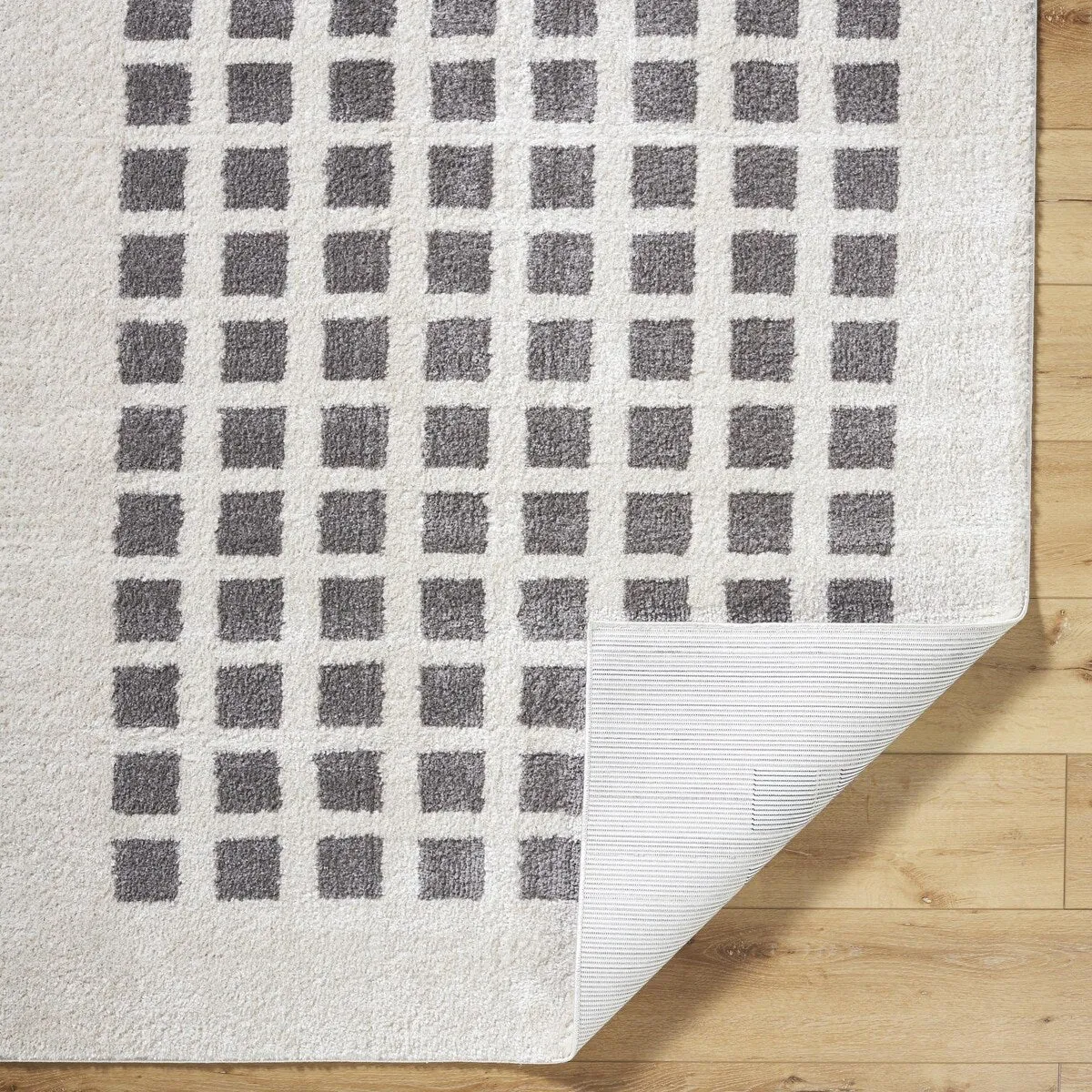 Livabliss Fossay Shag Modern & Contemporary Checkered Washable Area Rug