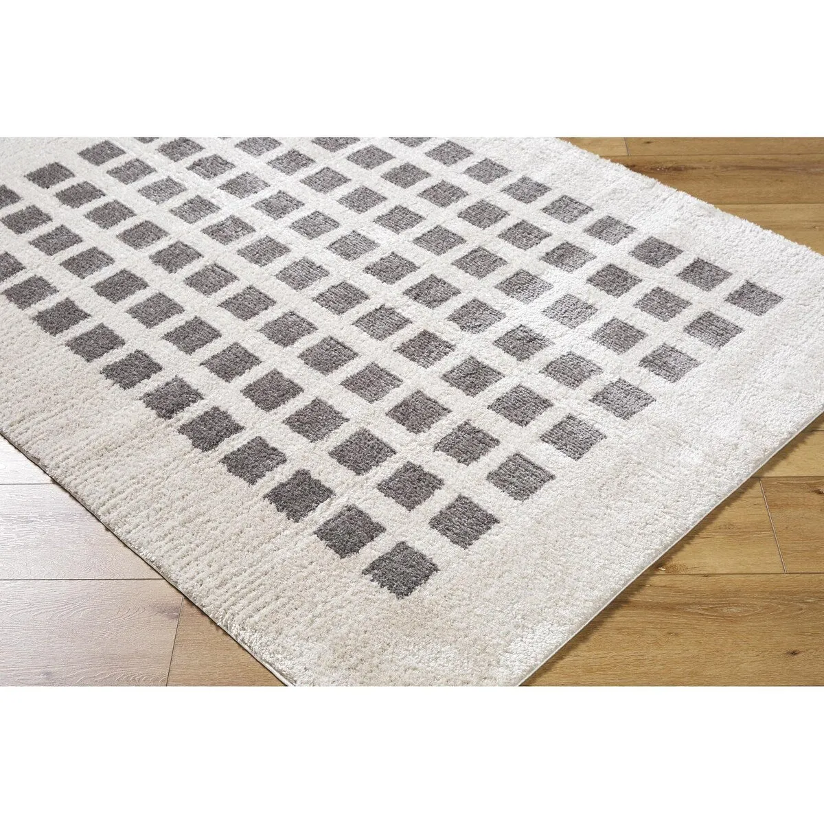 Livabliss Fossay Shag Modern & Contemporary Checkered Washable Area Rug