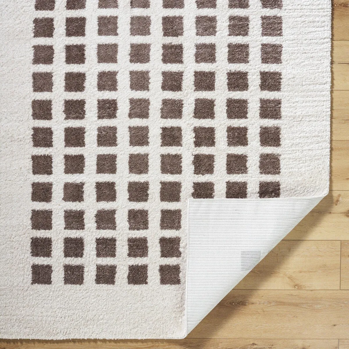 Livabliss Fossay Shag Modern & Contemporary Checkered Washable Area Rug