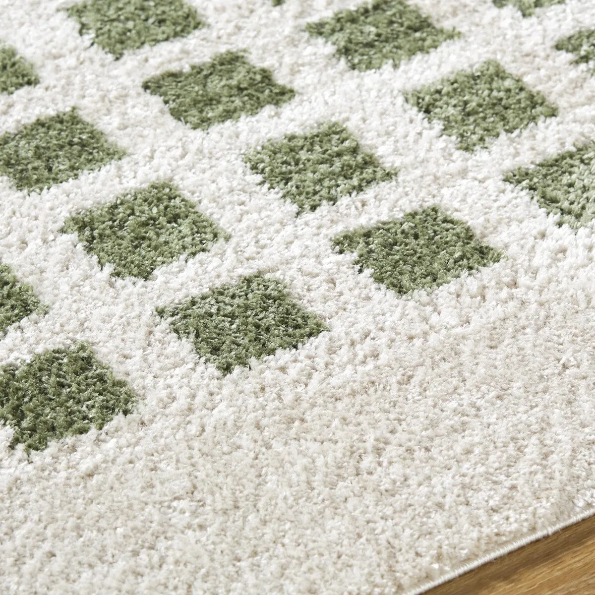 Livabliss Fossay Shag Modern & Contemporary Checkered Washable Area Rug