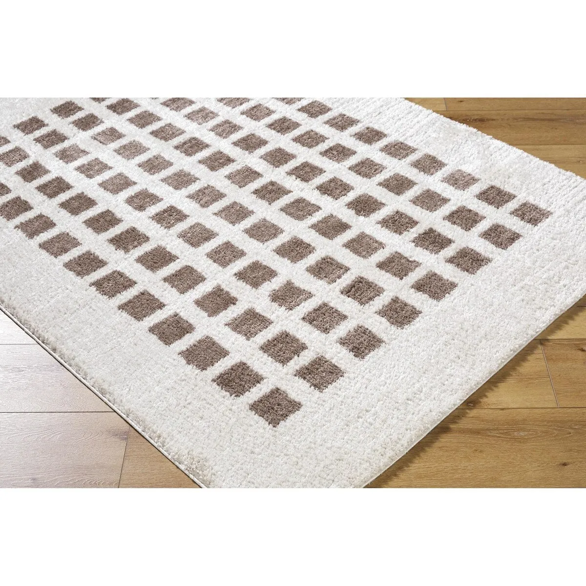 Livabliss Fossay Shag Modern & Contemporary Checkered Washable Area Rug