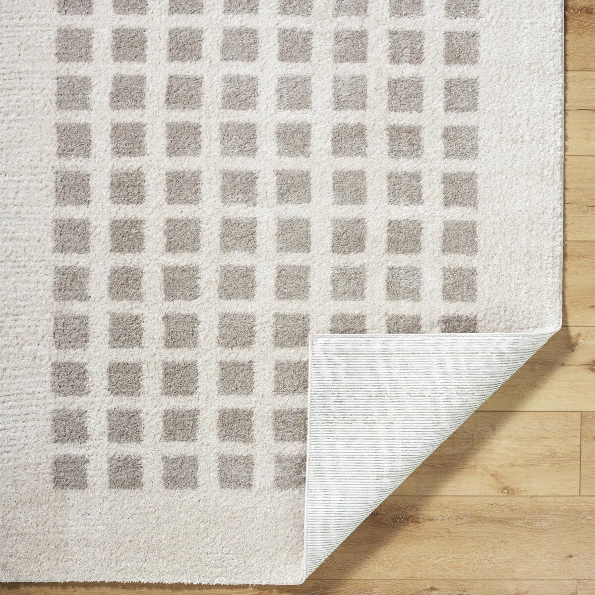 Livabliss Fossay Shag Modern & Contemporary Checkered Washable Area Rug