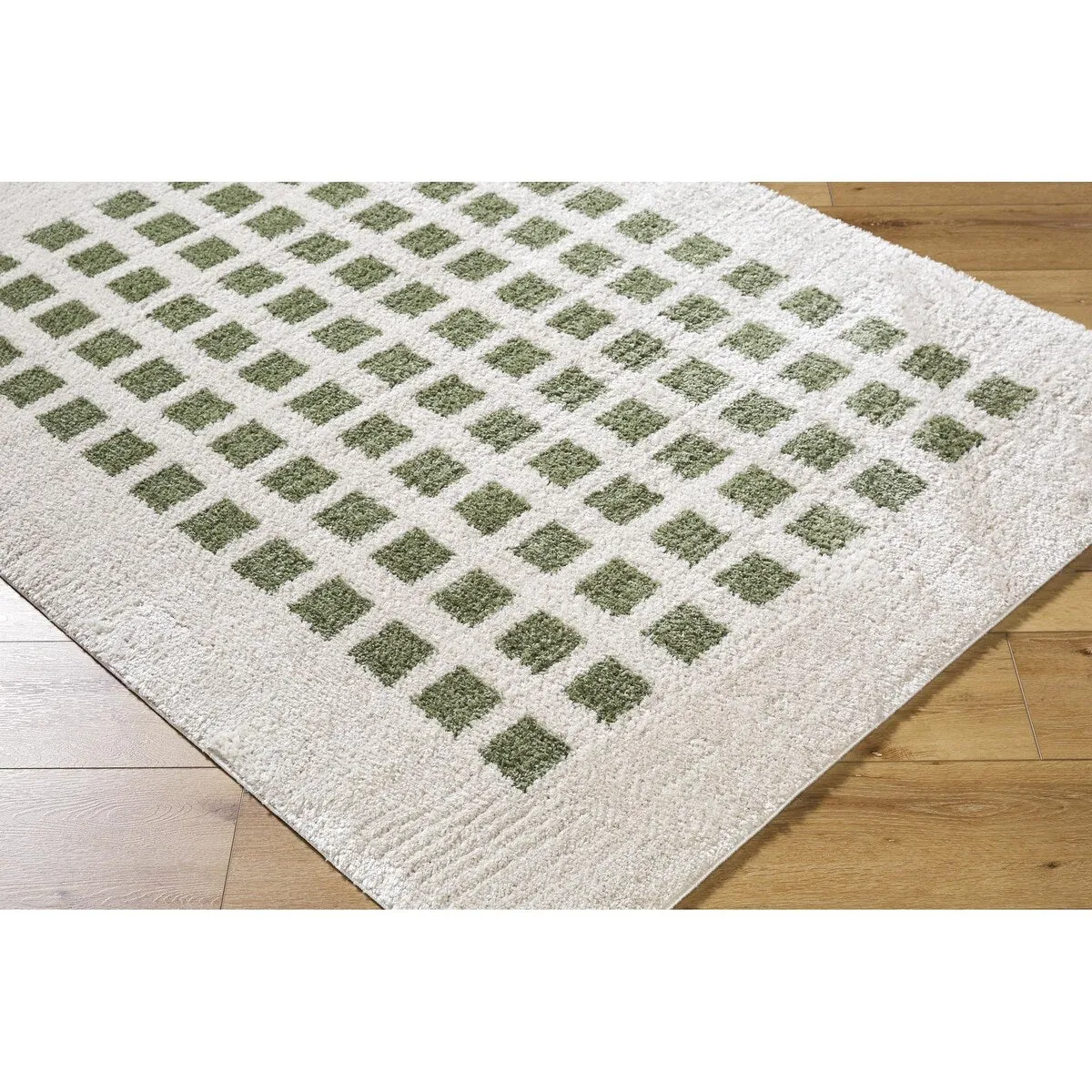 Livabliss Fossay Shag Modern & Contemporary Checkered Washable Area Rug
