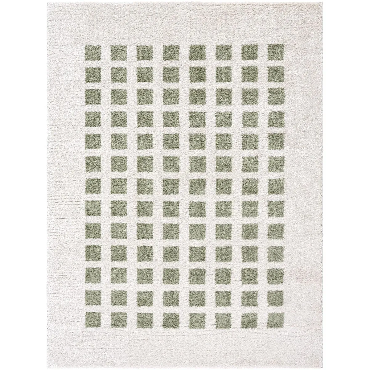 Livabliss Fossay Shag Modern & Contemporary Checkered Washable Area Rug