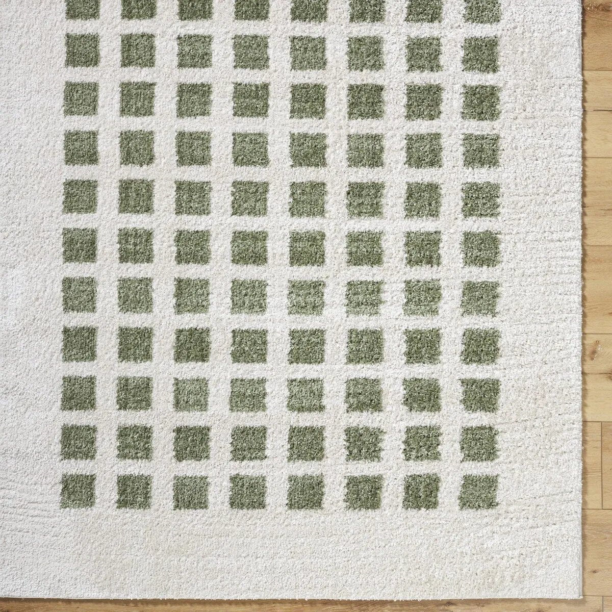 Livabliss Fossay Shag Modern & Contemporary Checkered Washable Area Rug