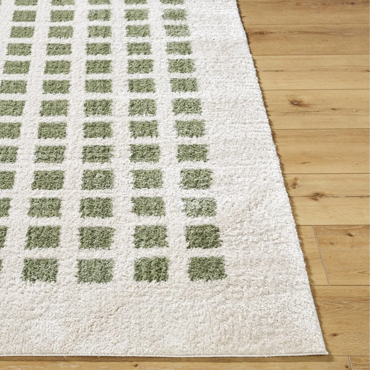 Livabliss Fossay Shag Modern & Contemporary Checkered Washable Area Rug