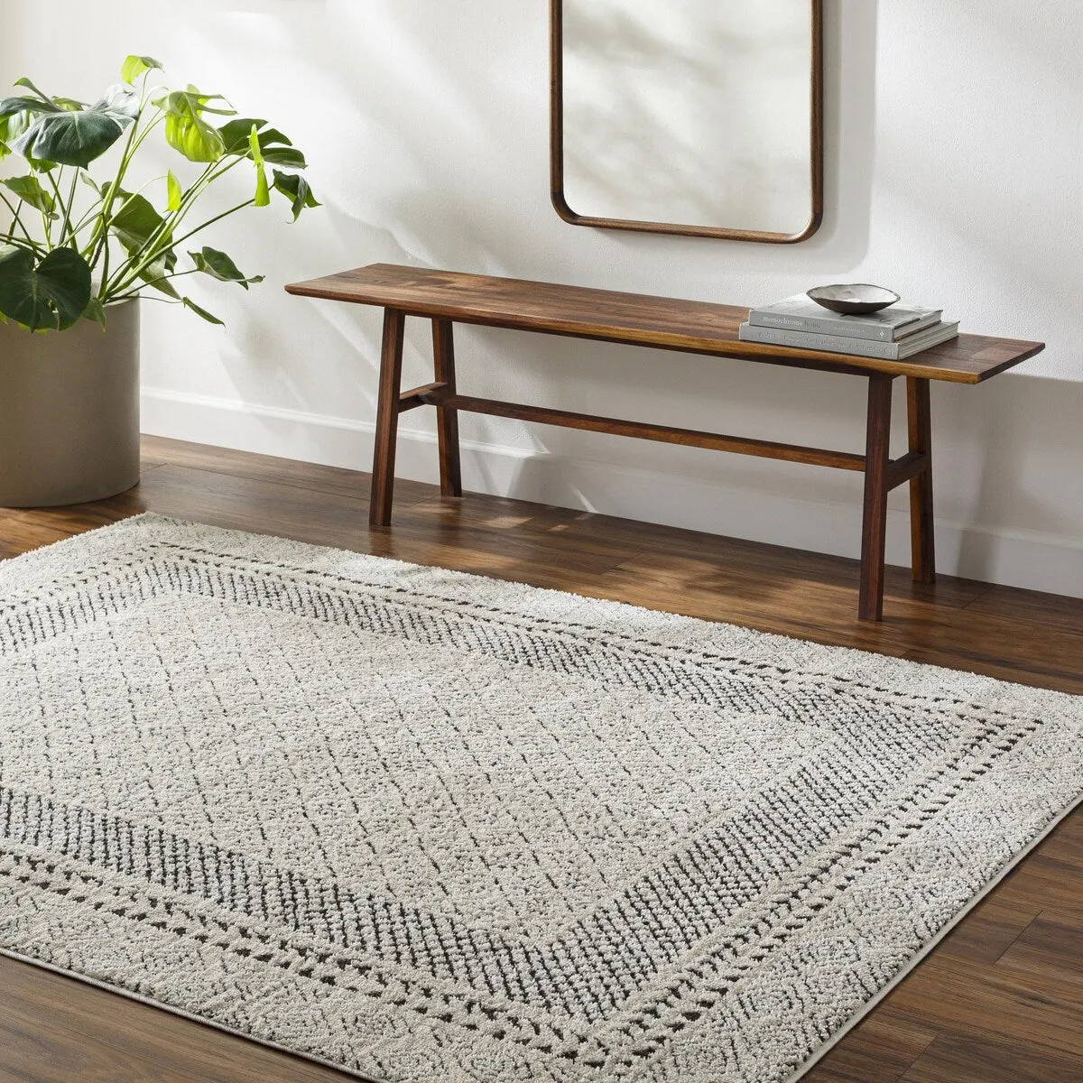 Livabliss Freud Bohemian Bordered Area Rug
