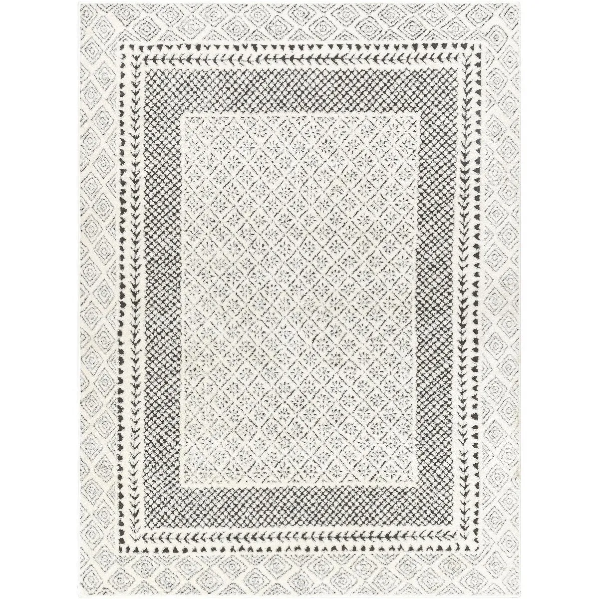 Livabliss Freud Bohemian Bordered Area Rug