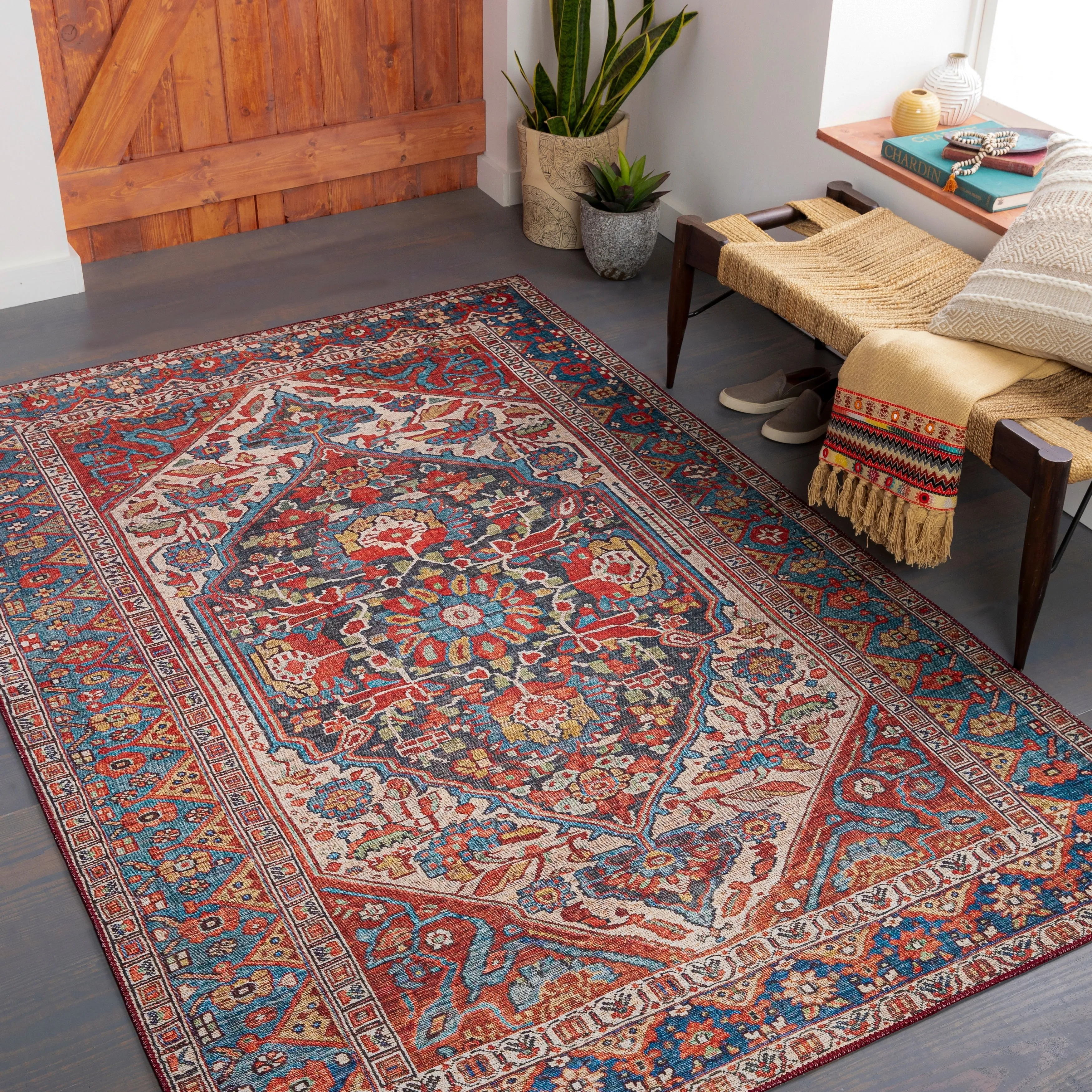 Livabliss Garritt Vintage Medallion Area Rug