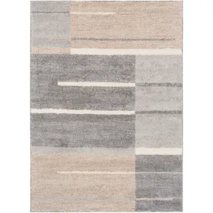 Livabliss Gladys Geometric Grey/ Beige Area Rug - 8' x 10'