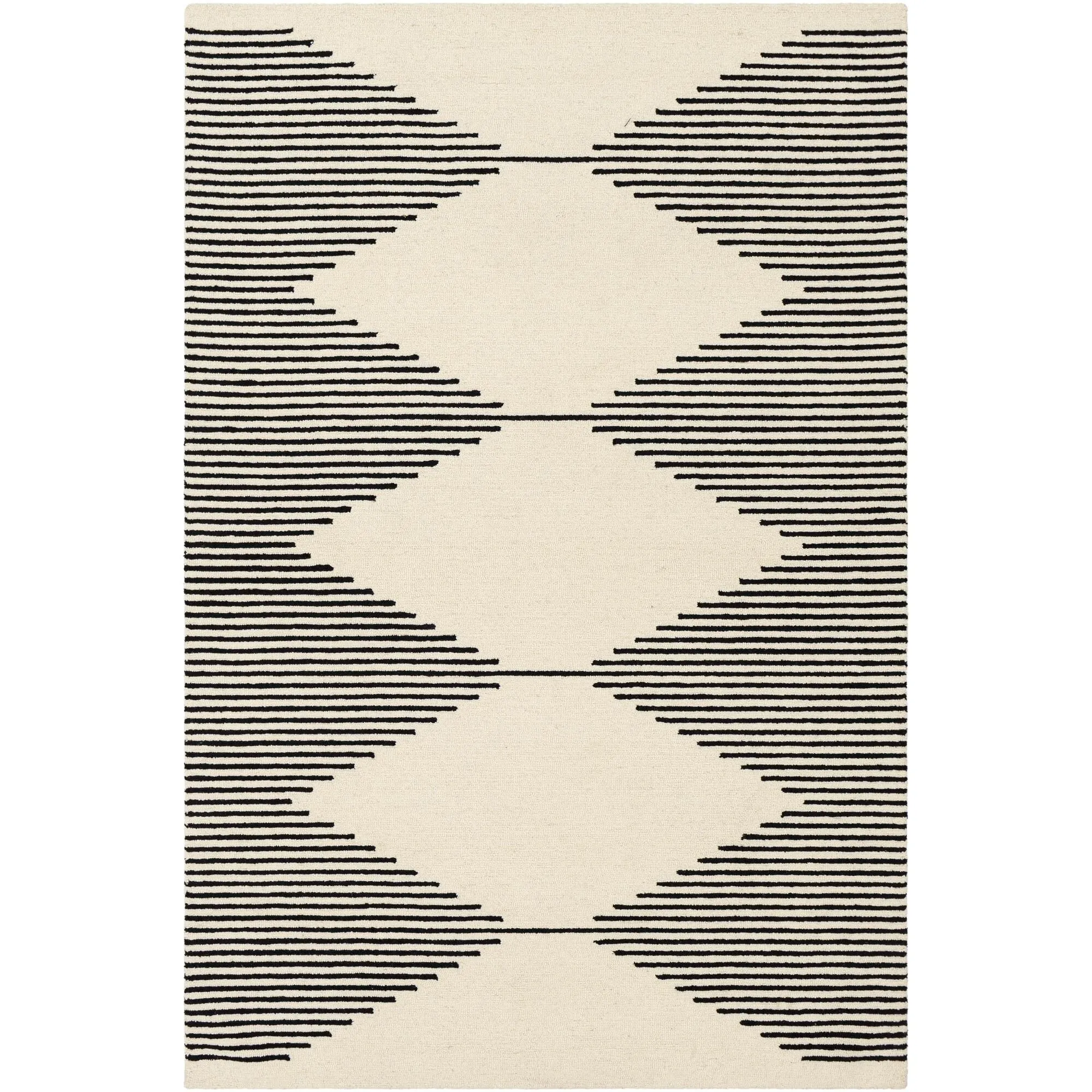 Livabliss Granada Minimalist Diamond Hand Tufted Area Rug