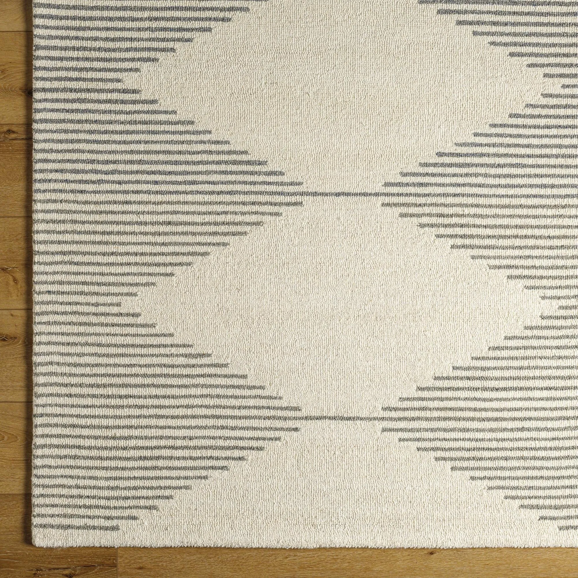 Livabliss Granada Minimalist Diamond Hand Tufted Area Rug