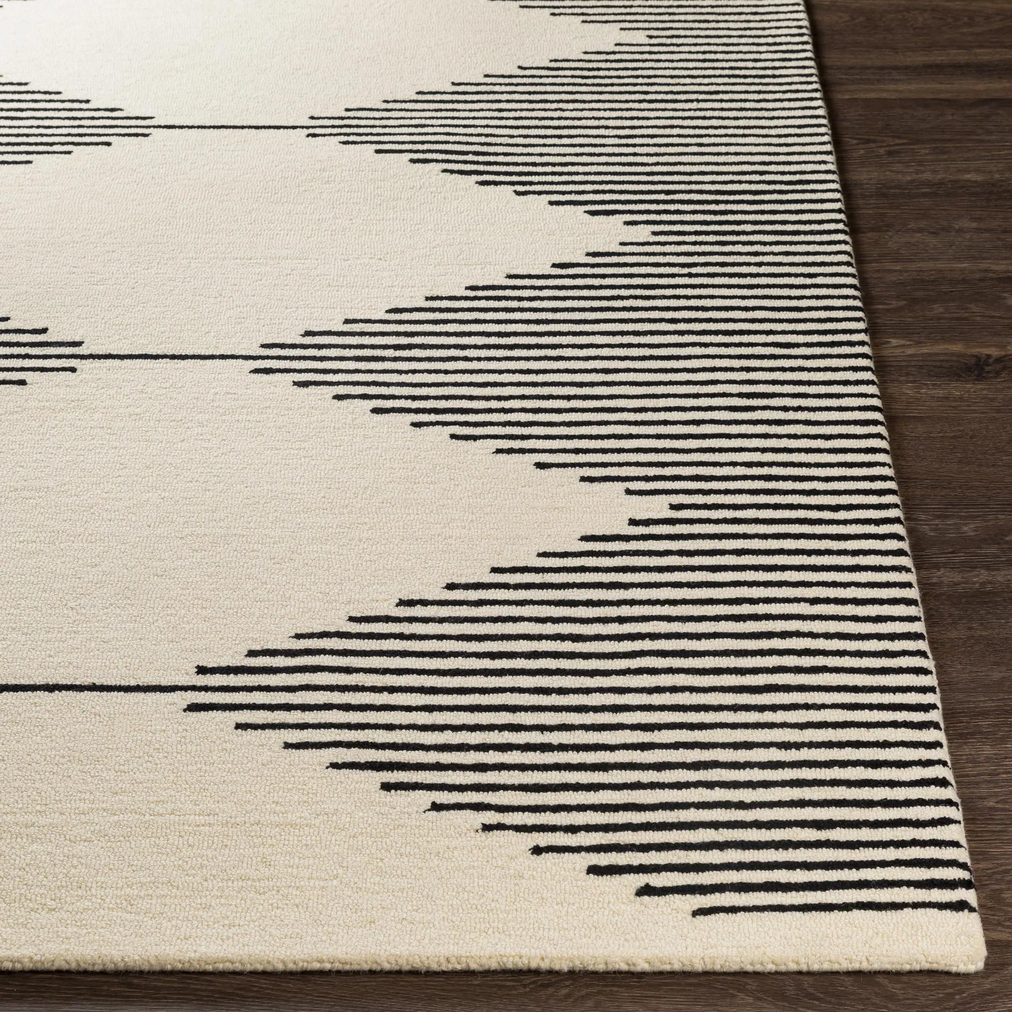 Livabliss Granada Minimalist Diamond Hand Tufted Area Rug