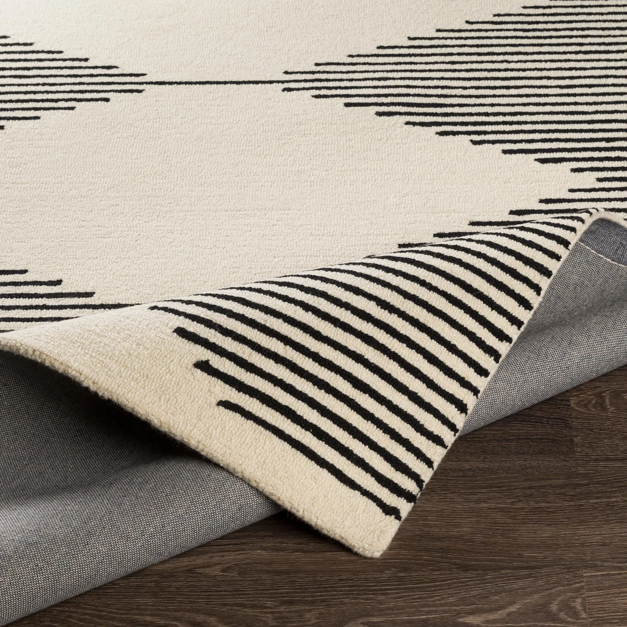 Livabliss Granada Minimalist Diamond Hand Tufted Area Rug