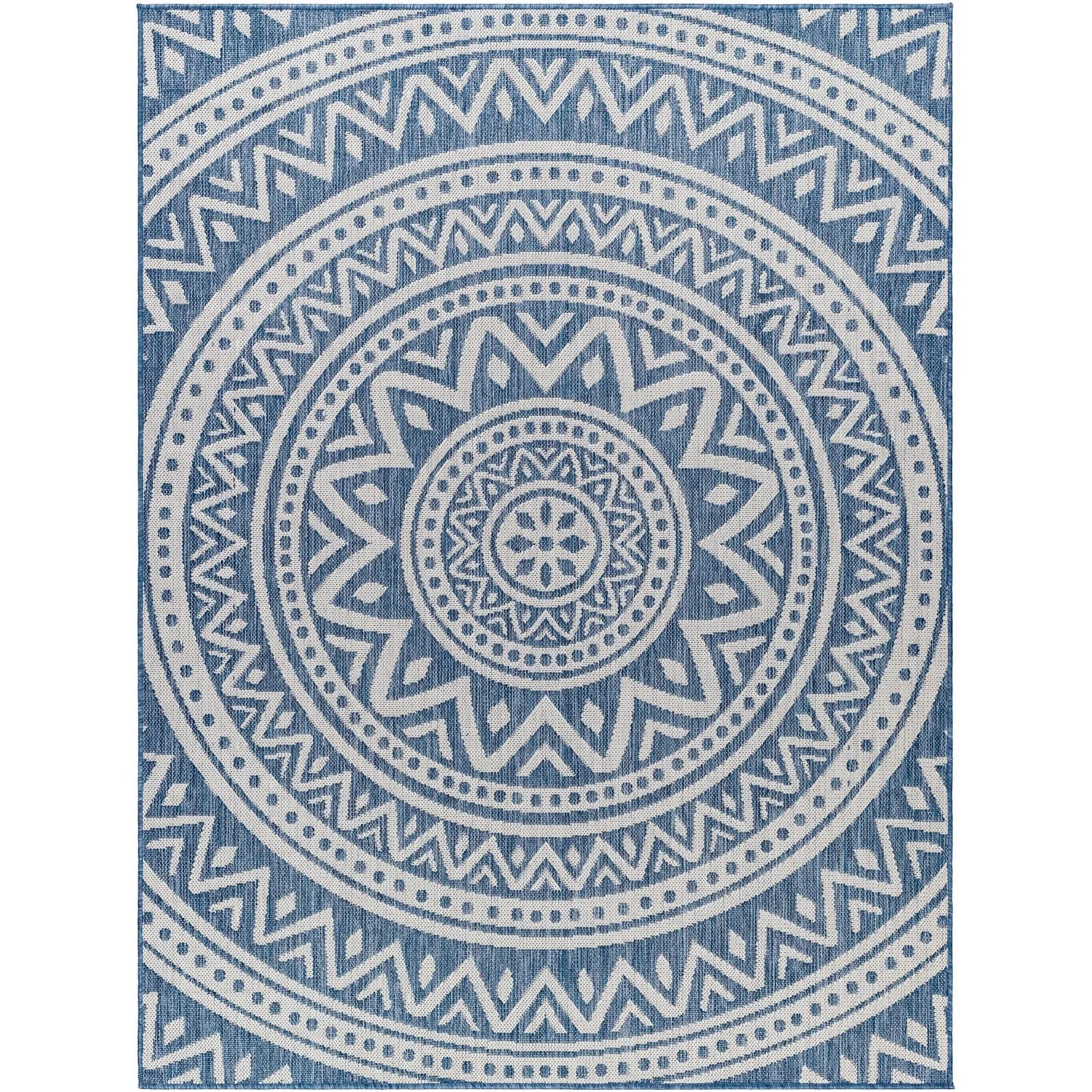Livabliss Hurley Indoor/ Outdoor Mandala Area Rug