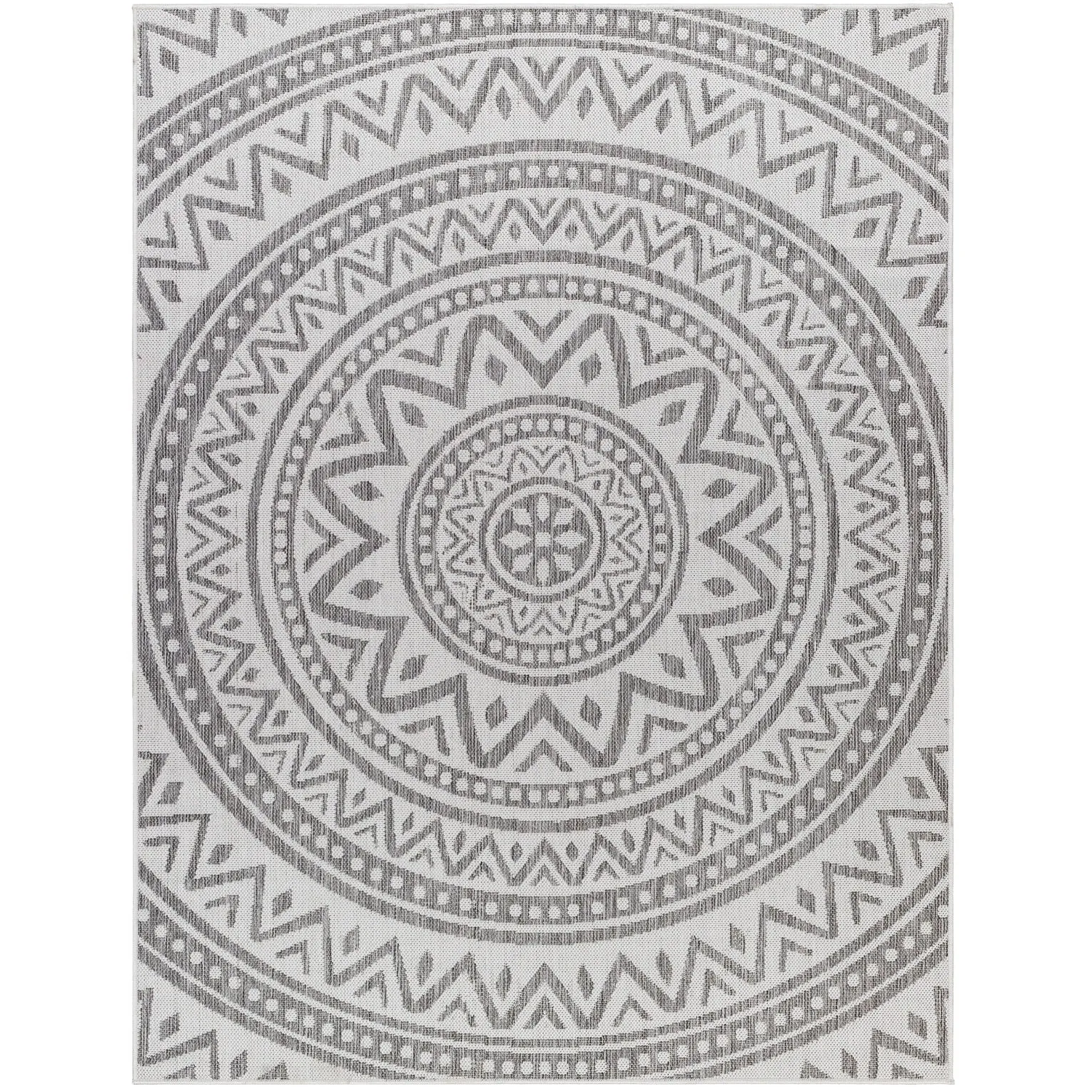 Livabliss Hurley Indoor/ Outdoor Mandala Area Rug