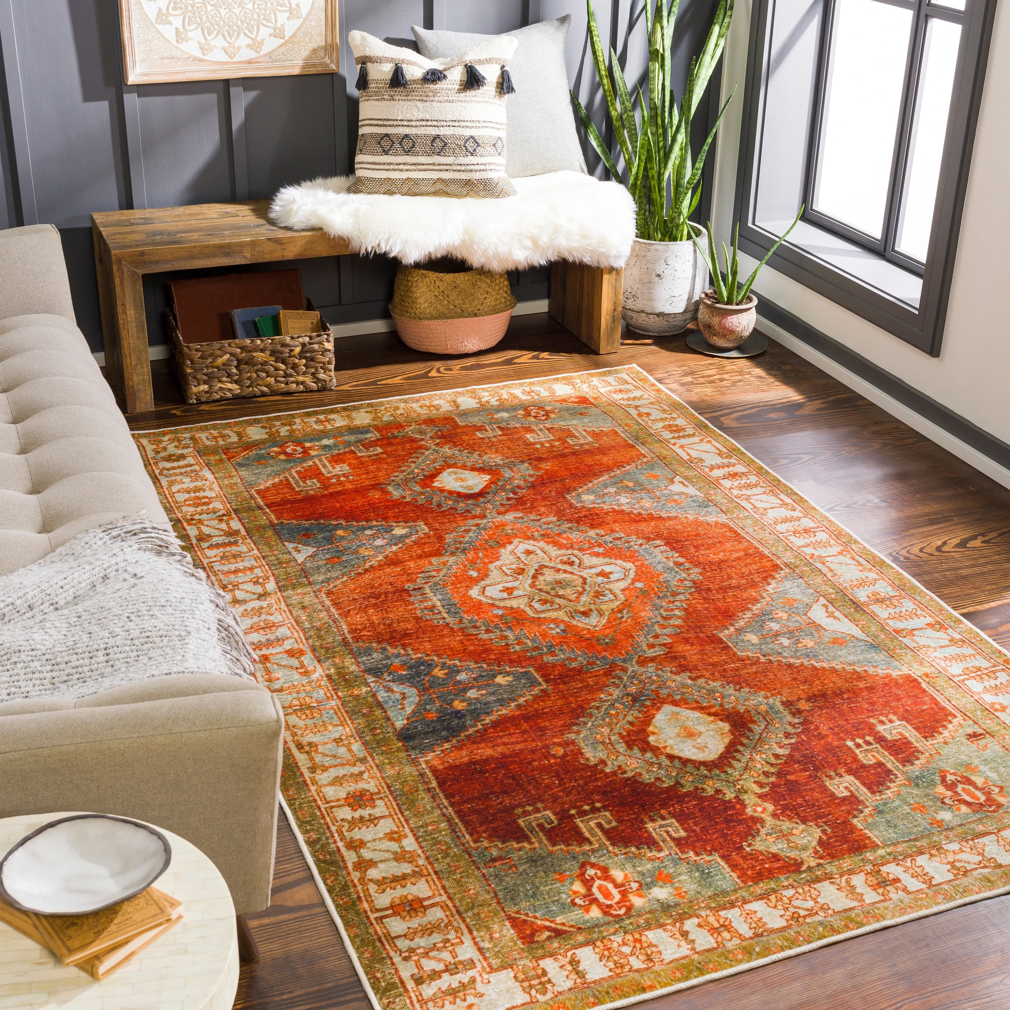Livabliss Immacolata Persian Machine Washable Area Rug
