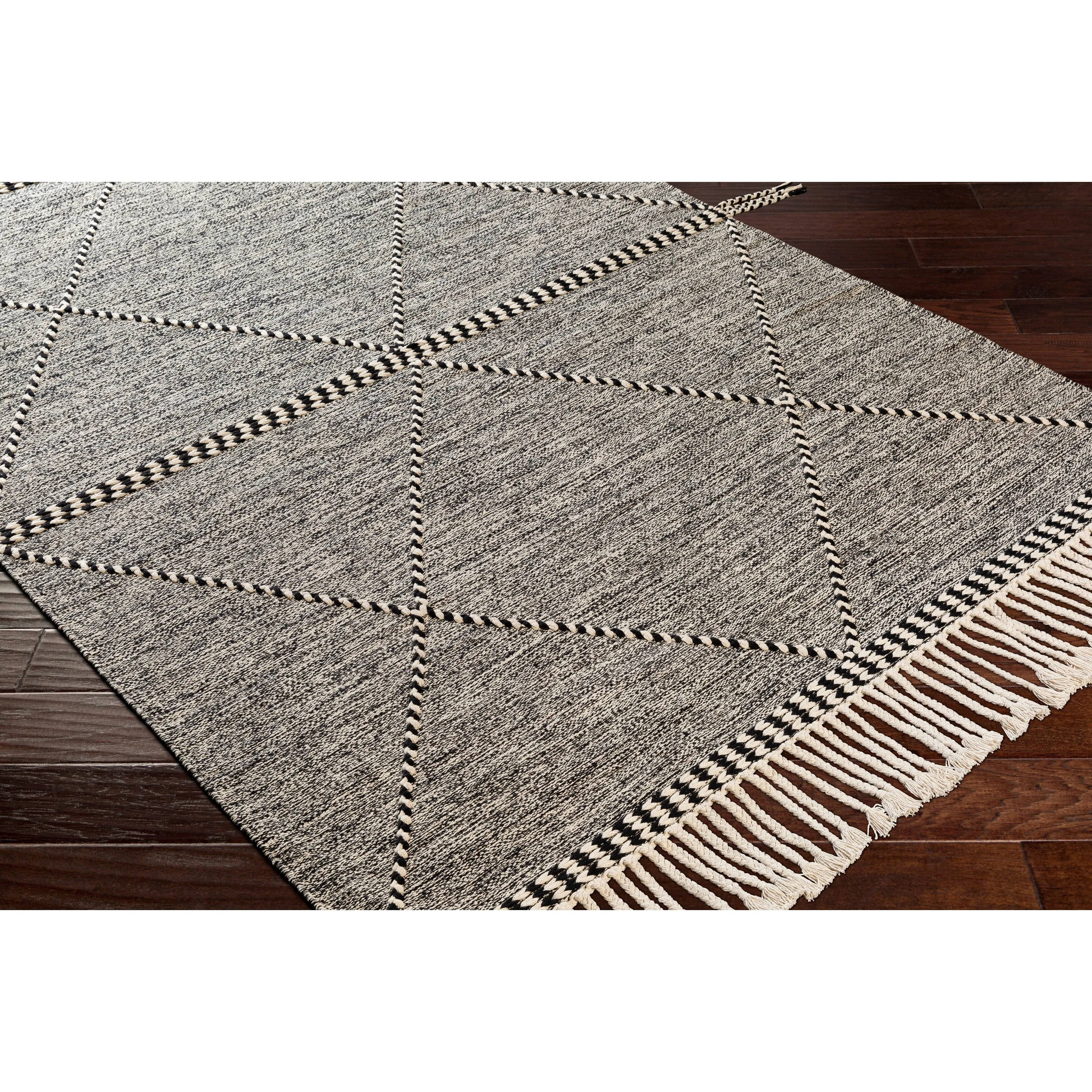 Livabliss Jackston Handmade Boho Tassel Cotton Area Rug