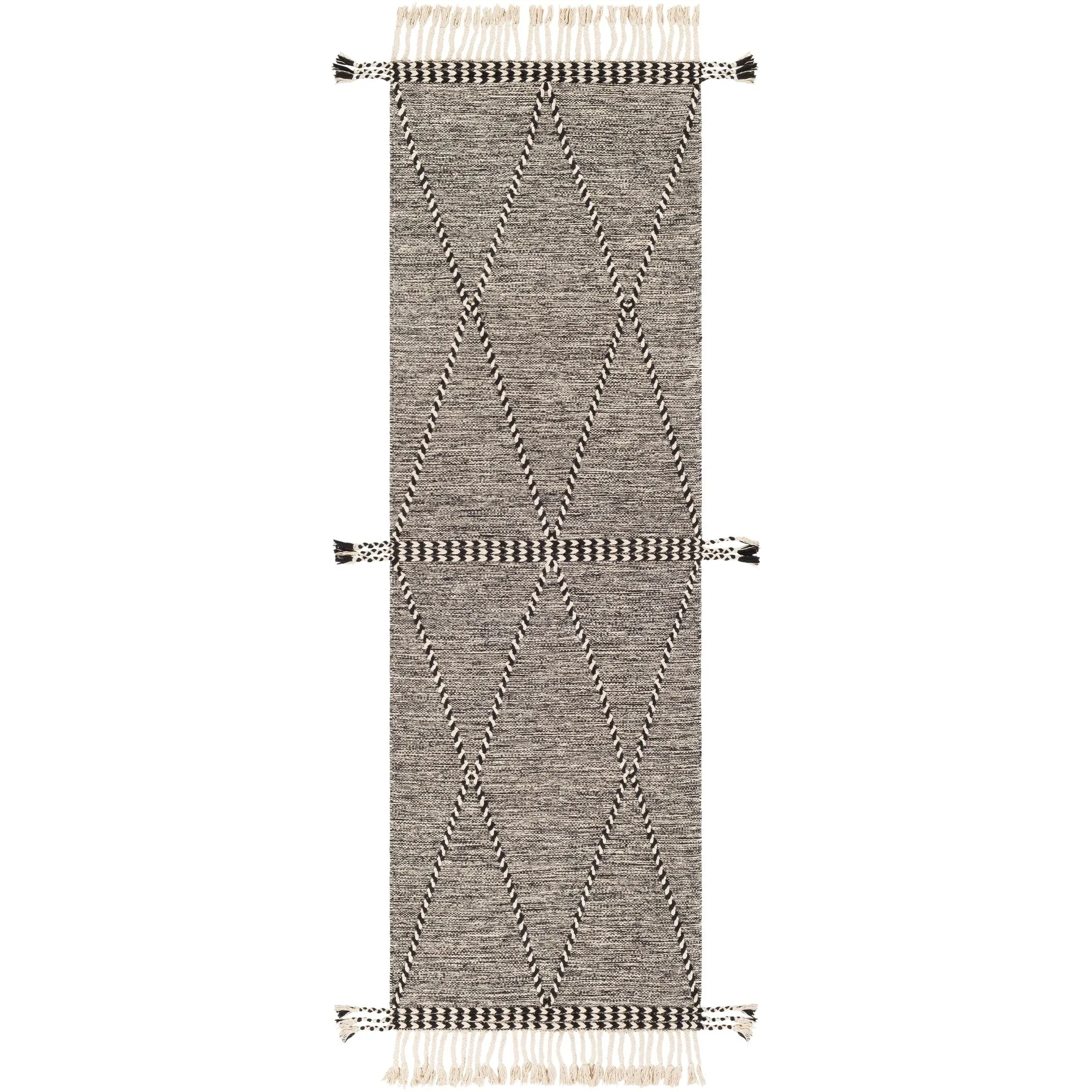 Livabliss Jackston Handmade Boho Tassel Cotton Area Rug