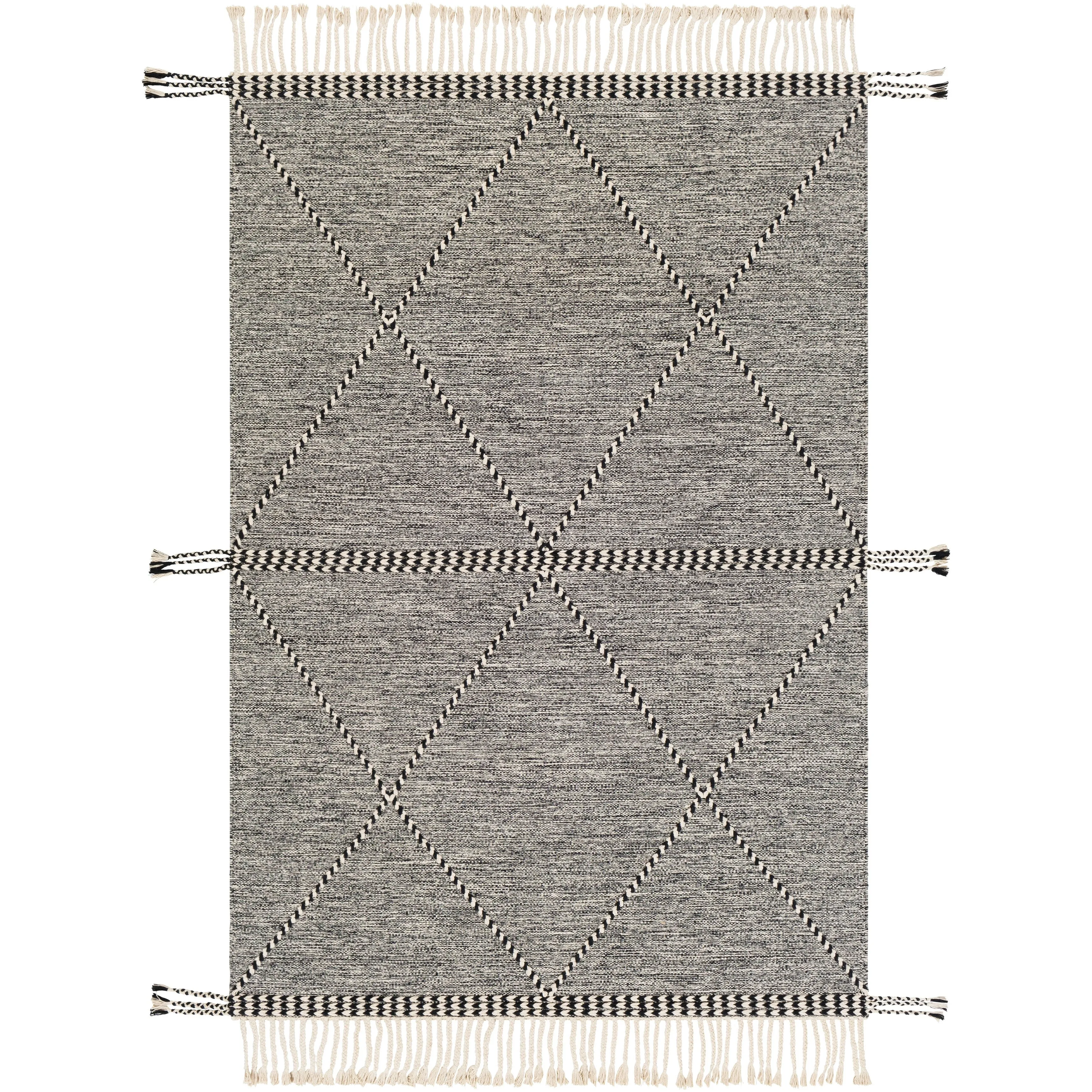 Livabliss Jackston Handmade Boho Tassel Cotton Area Rug
