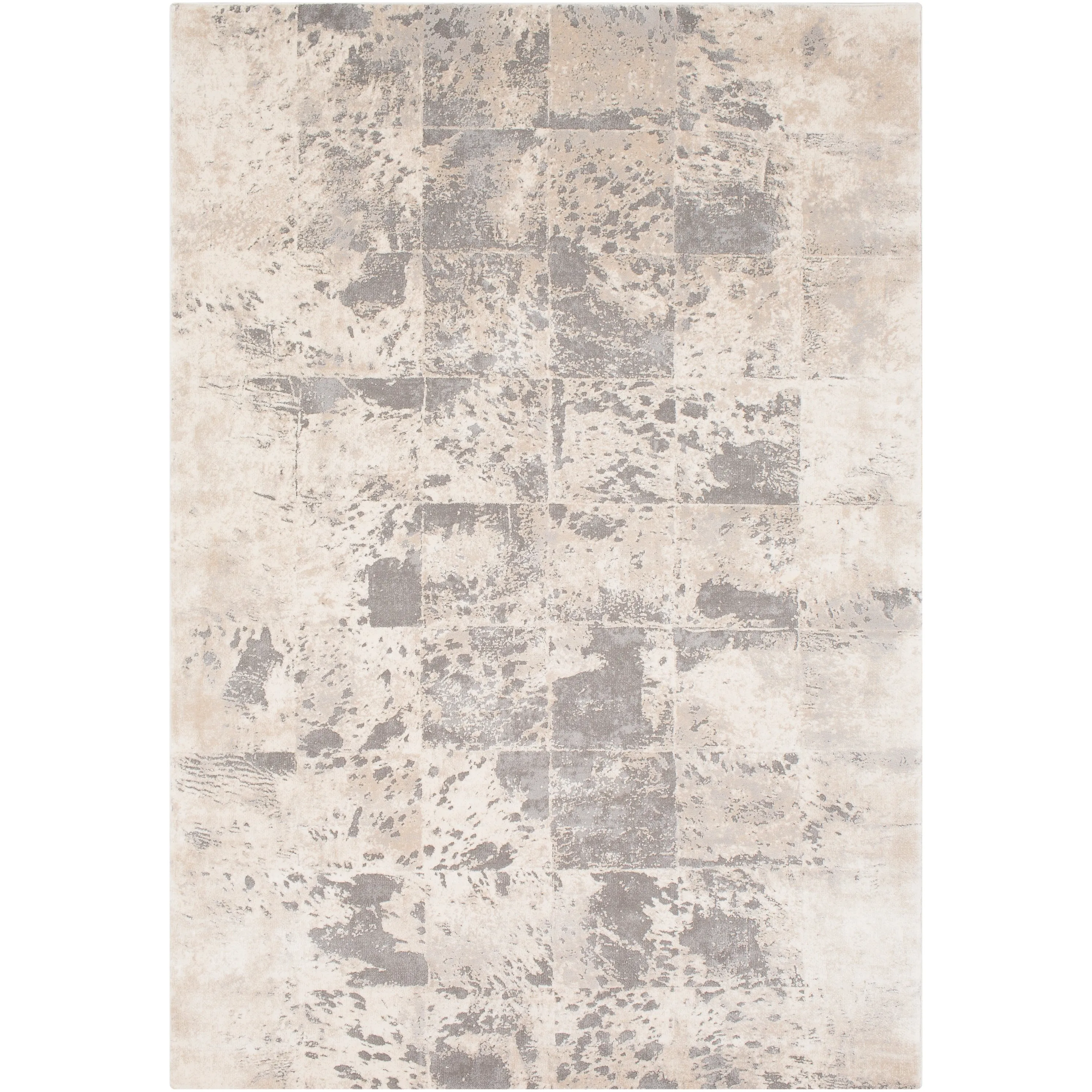 Livabliss Lhamo Contemporary Block Area Rug