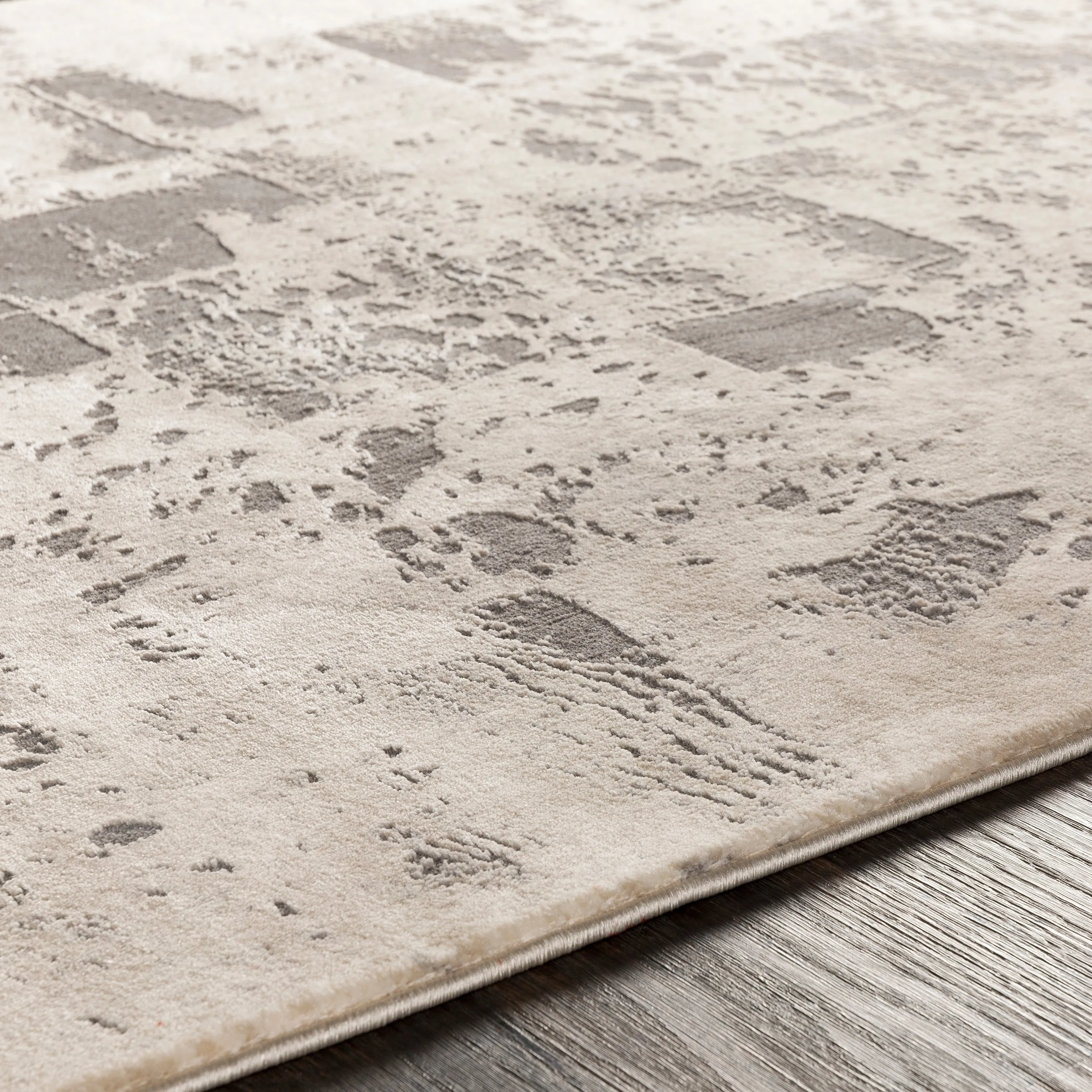 Livabliss Lhamo Contemporary Block Area Rug