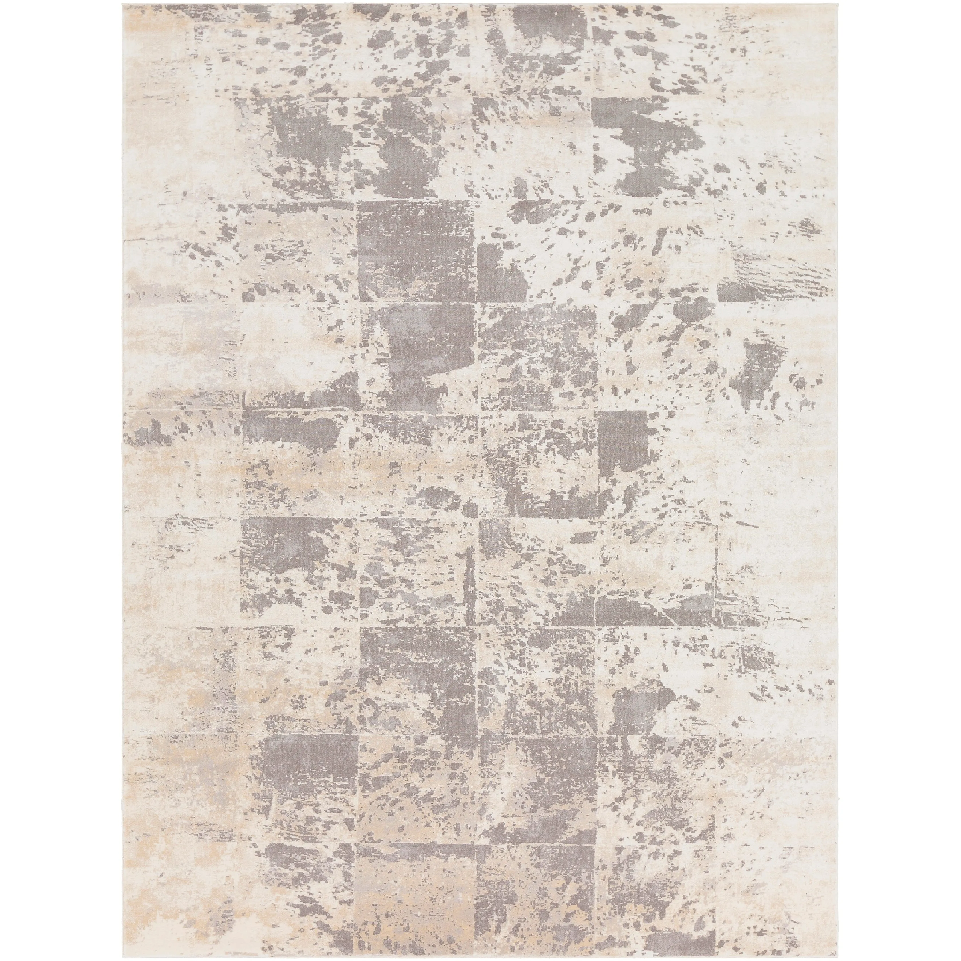 Livabliss Lhamo Contemporary Block Area Rug