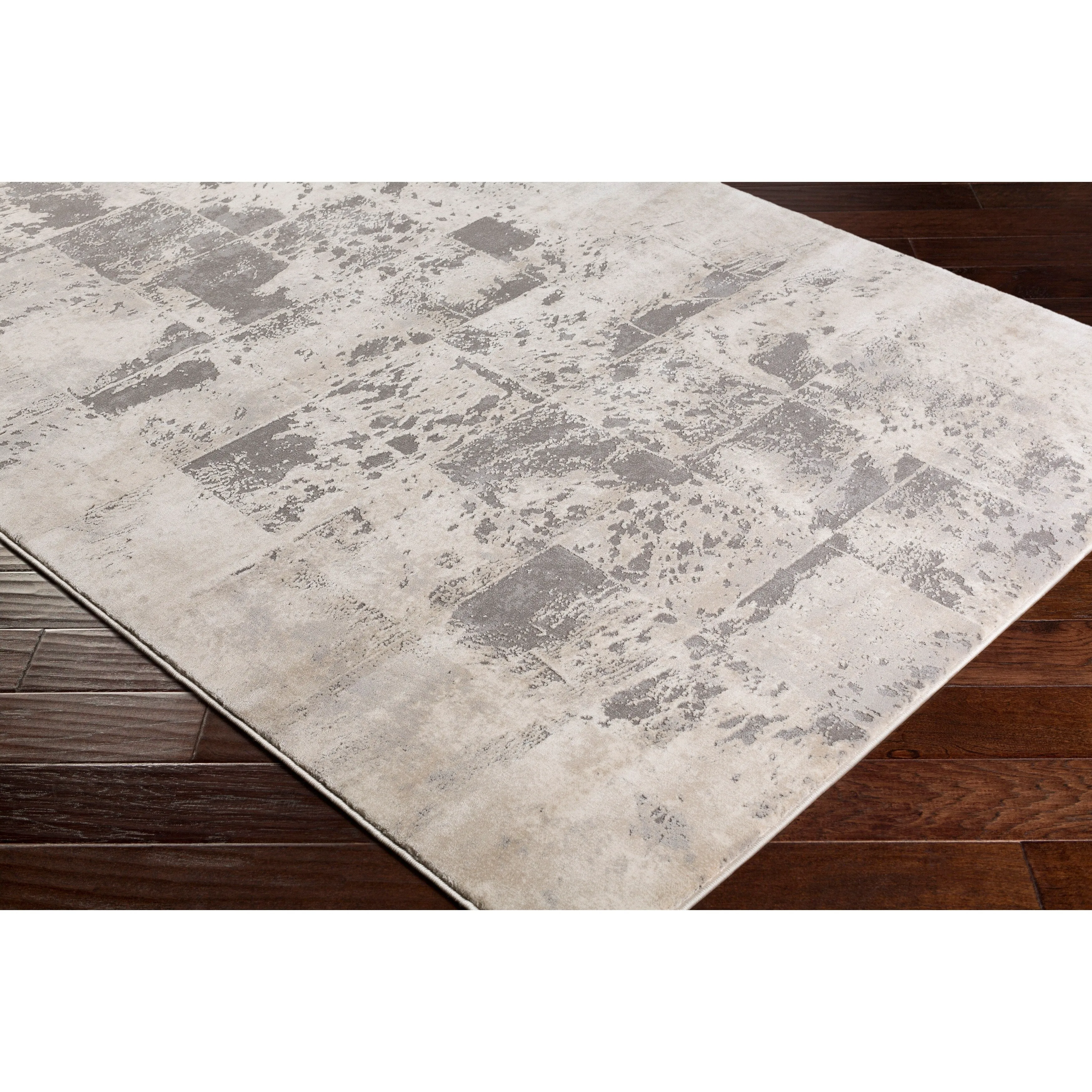 Livabliss Lhamo Contemporary Block Area Rug