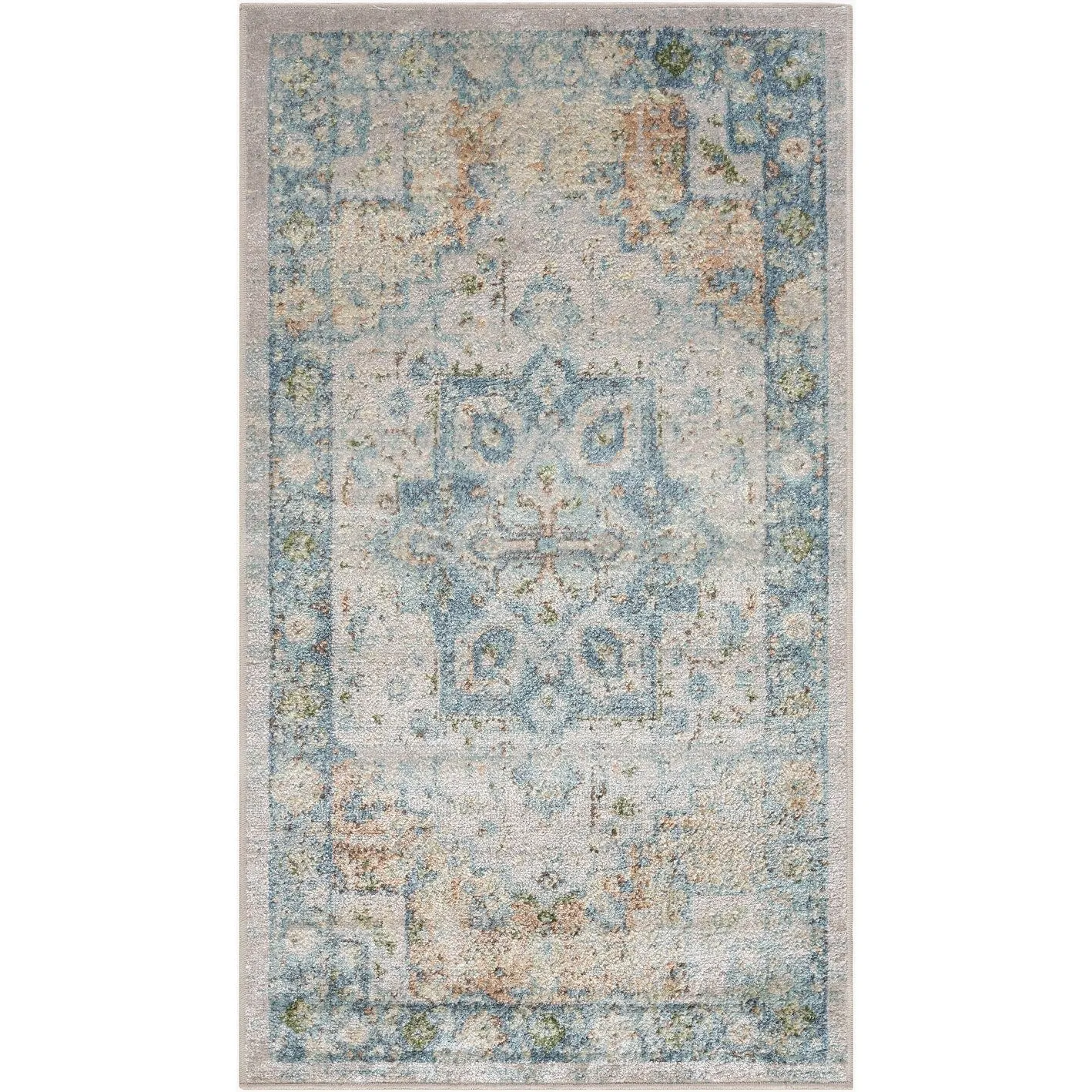 Livabliss Lillian Machine Washable Medallion Area Rug