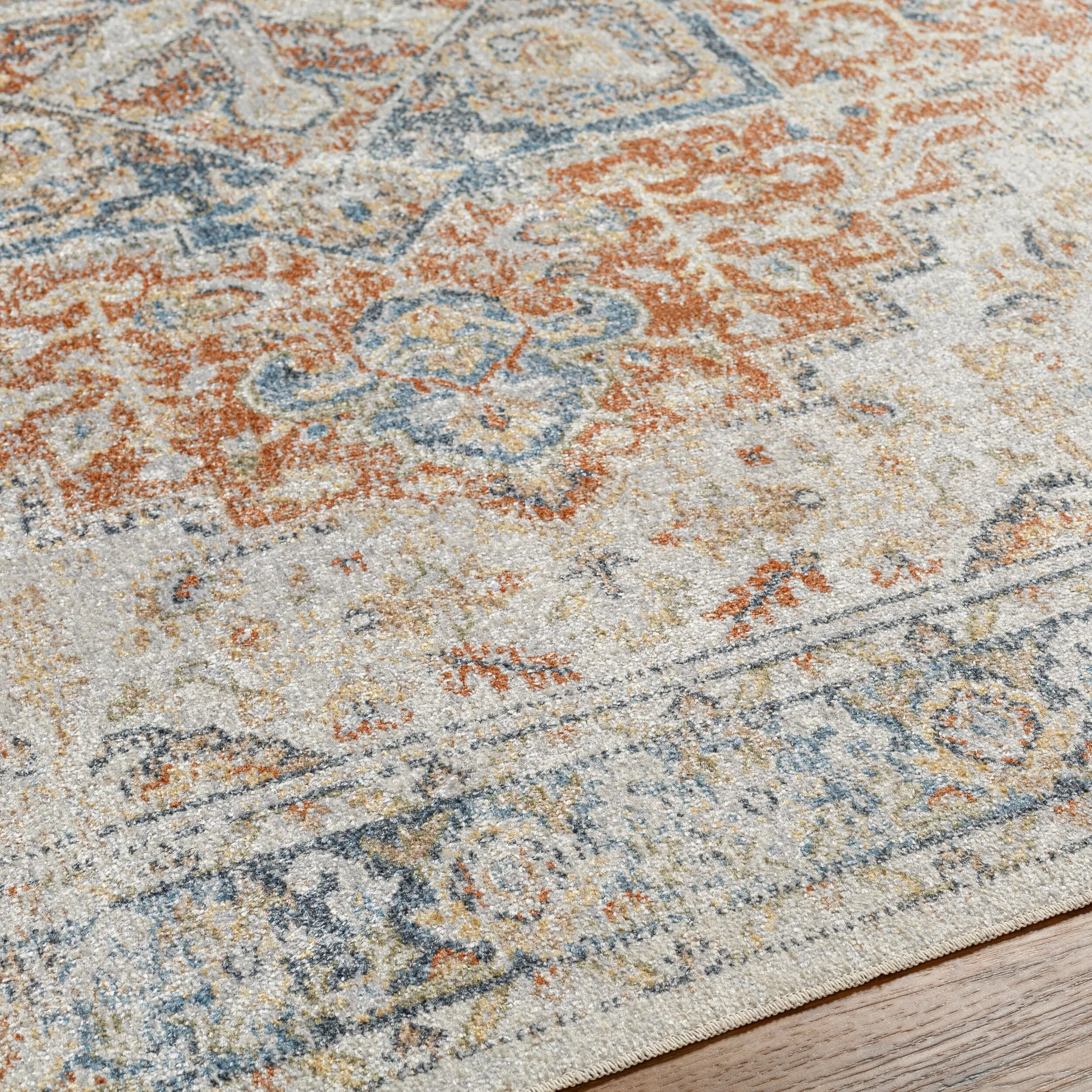 Livabliss Lillian Machine Washable Medallion Area Rug
