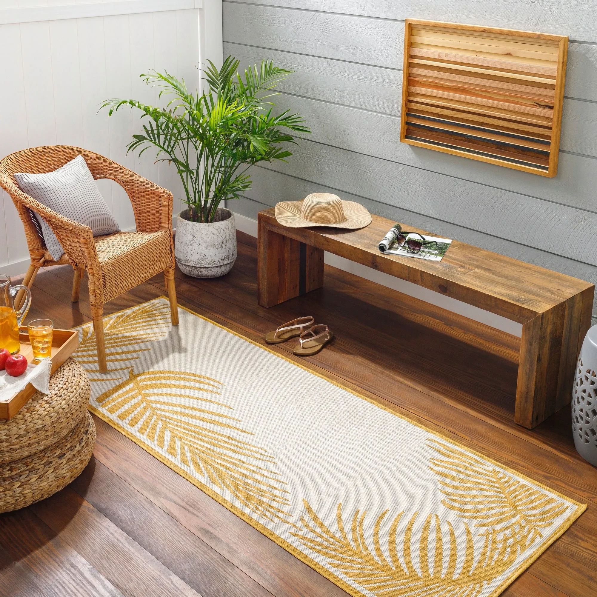 Livabliss Long Beach Outdoor Safe Tropical Area Rug