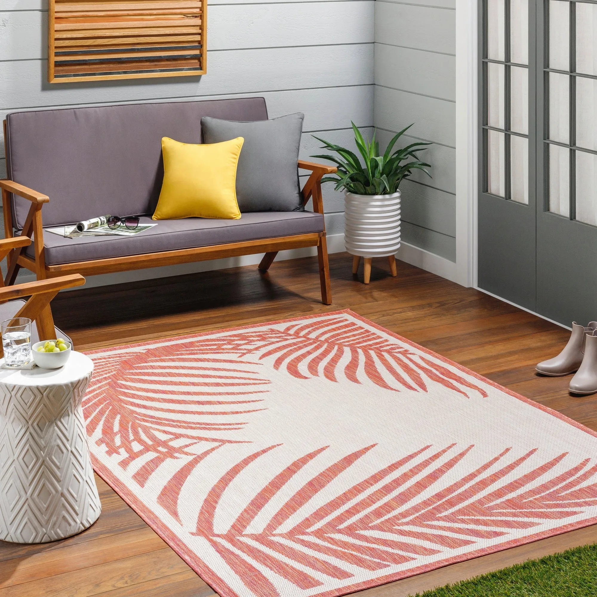 Livabliss Long Beach Outdoor Safe Tropical Area Rug