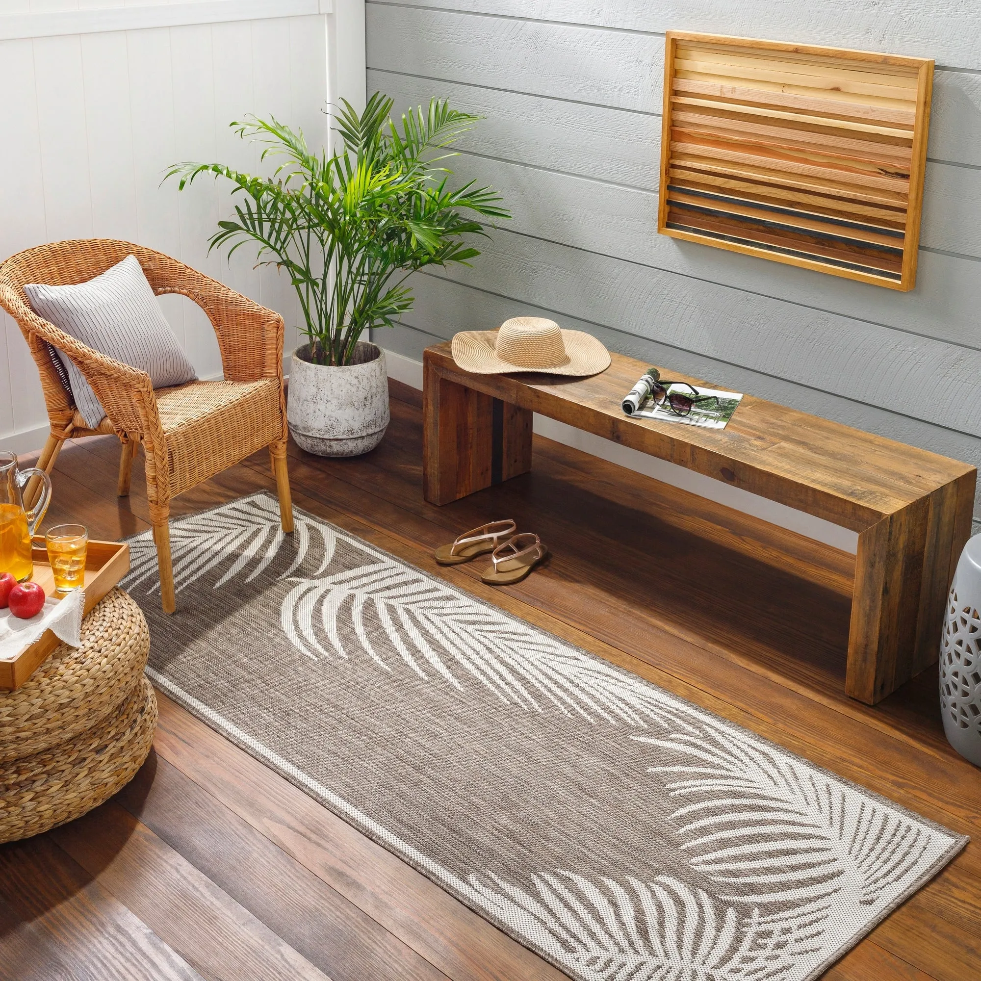 Livabliss Long Beach Outdoor Safe Tropical Area Rug