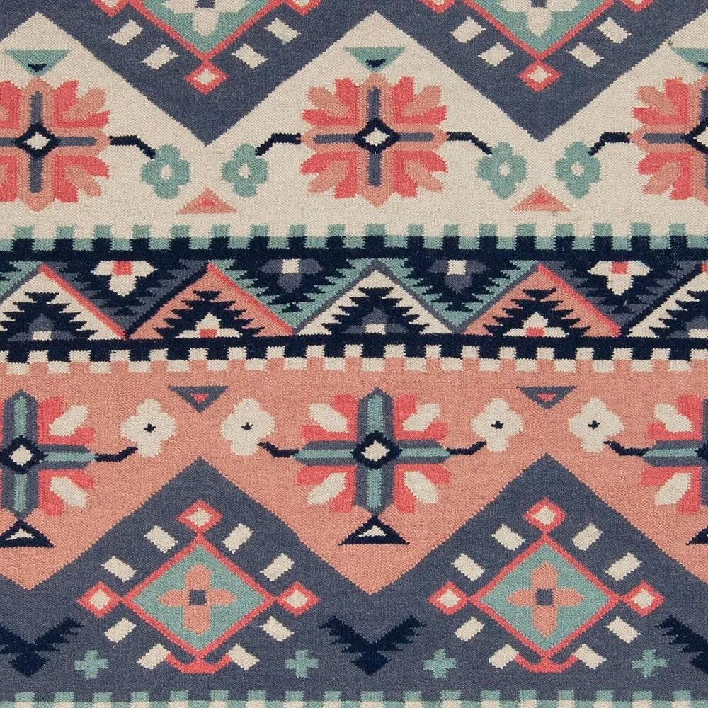 Livabliss Louise Handmade Southwestern Wool Flatweave Area Rug