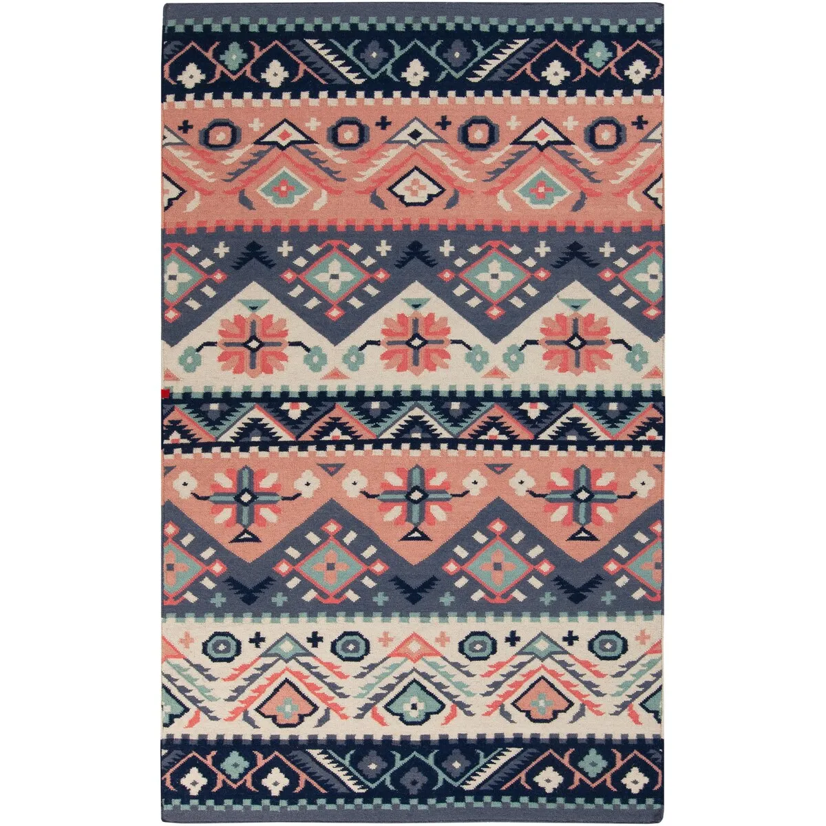 Livabliss Louise Handmade Southwestern Wool Flatweave Area Rug