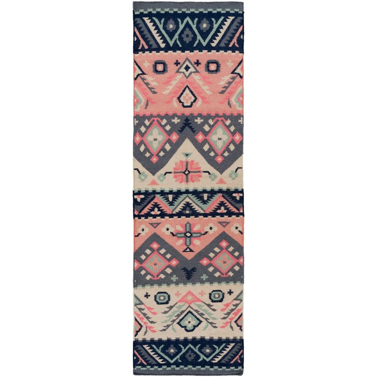 Livabliss Louise Handmade Southwestern Wool Flatweave Area Rug