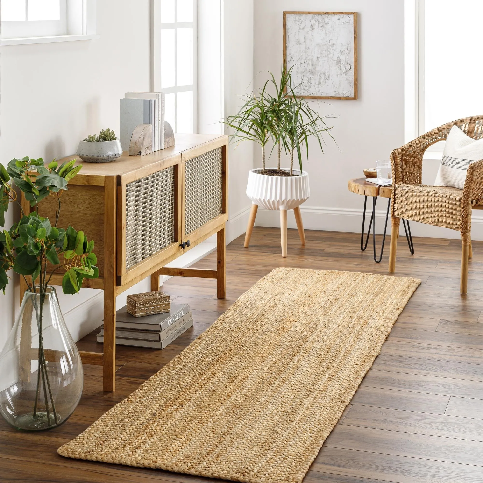 Livabliss Natural Braids Country Solid Area Rug