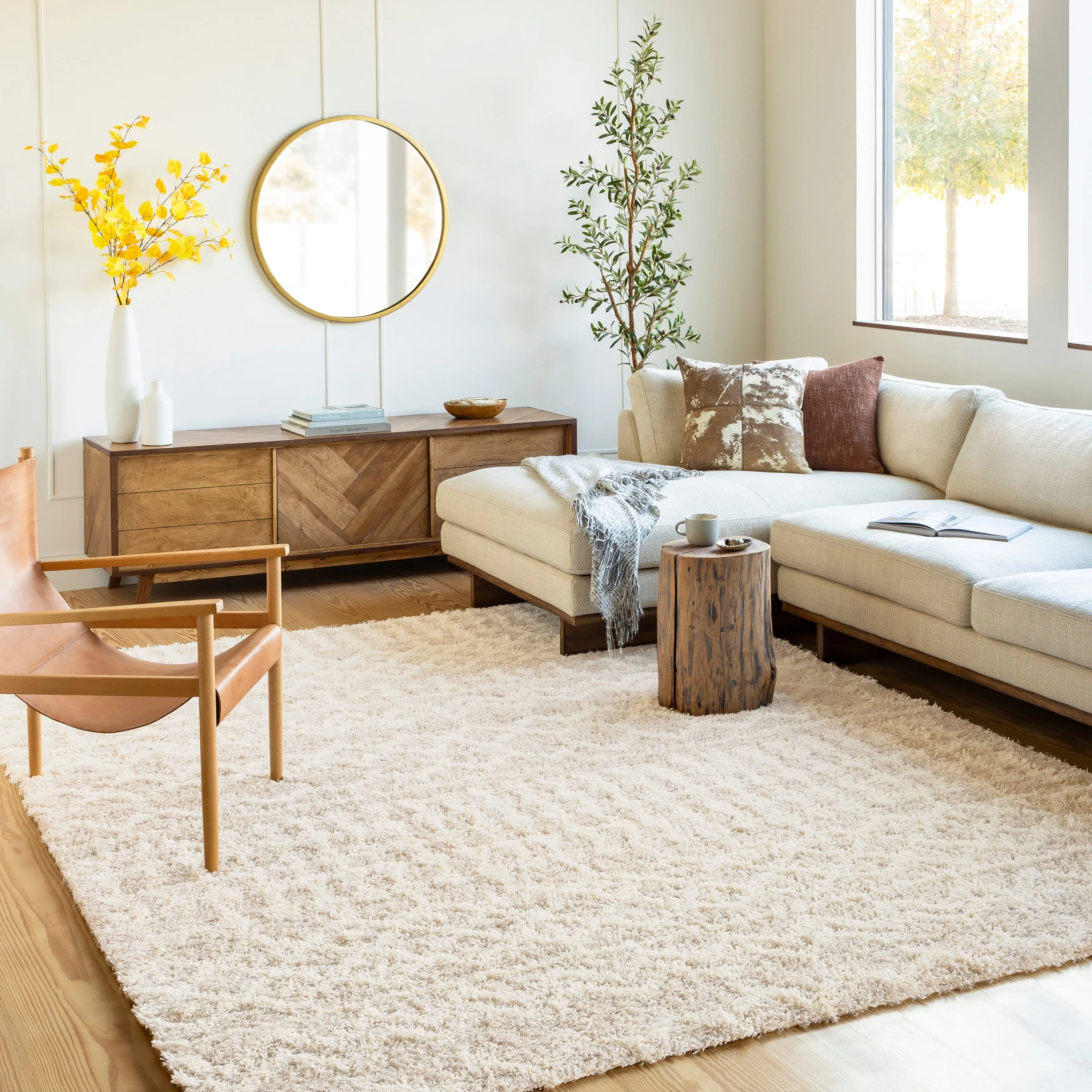 Livabliss Newton Geometric Moroccan Trellis Shag Area Rug