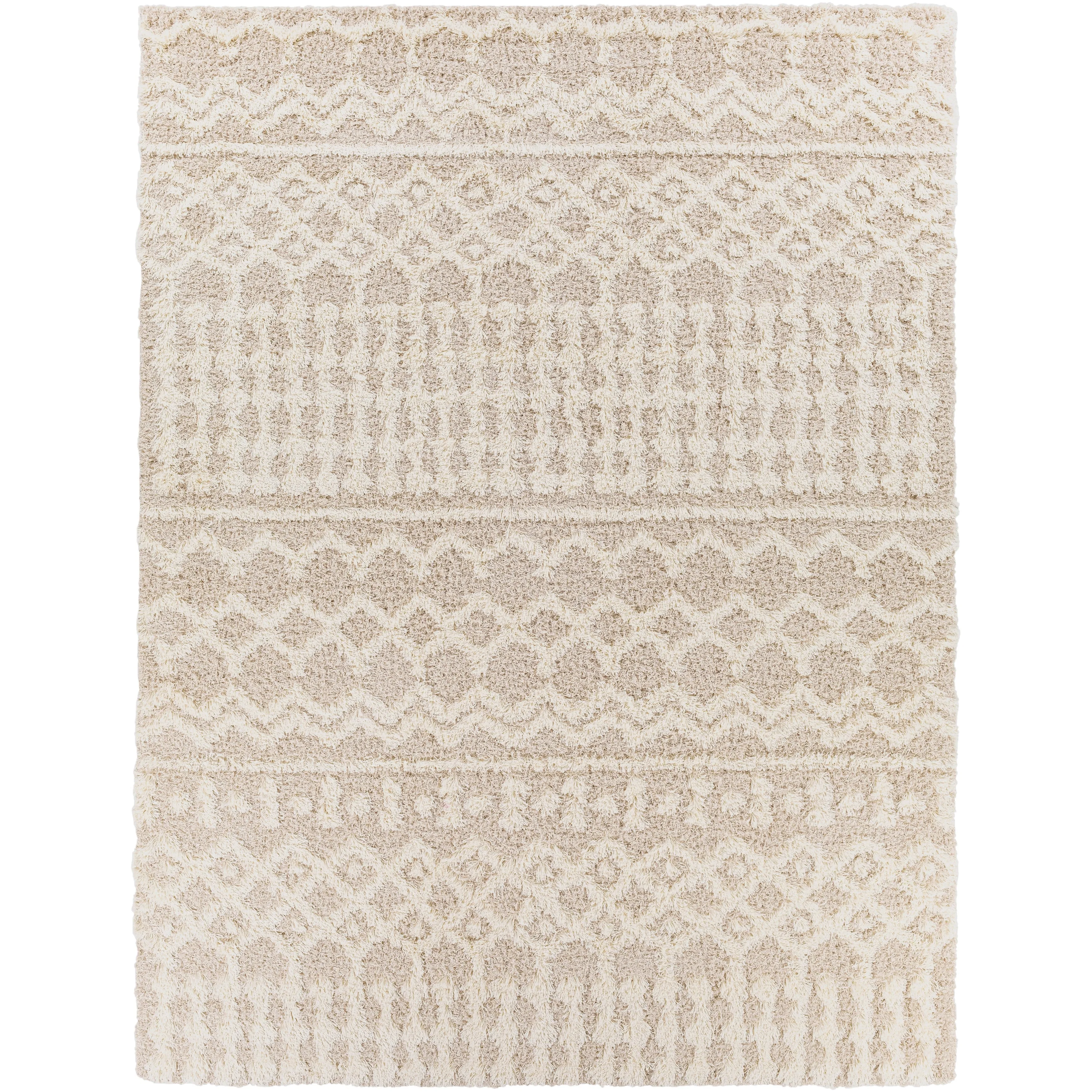 Livabliss Newton Geometric Moroccan Trellis Shag Area Rug