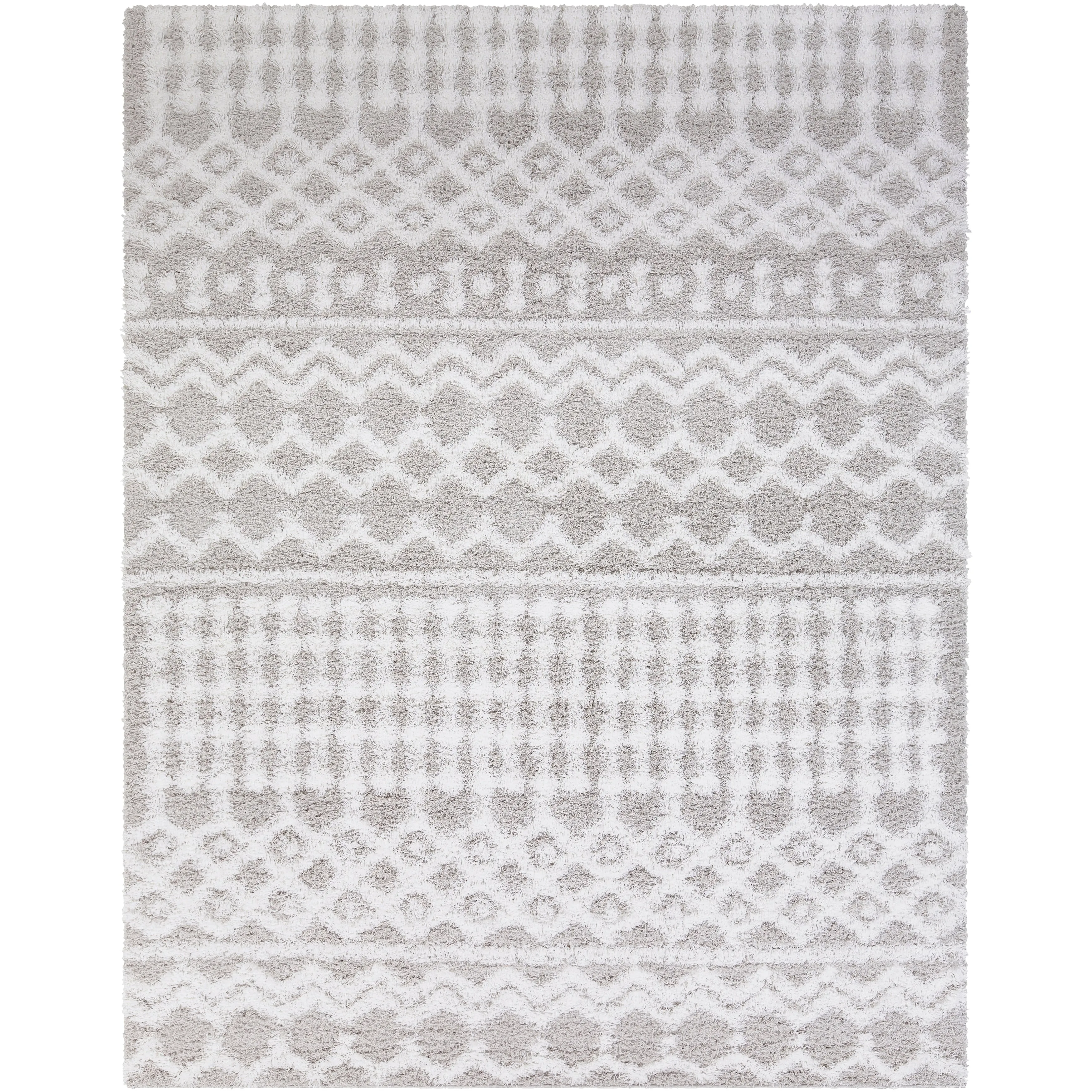Livabliss Newton Geometric Moroccan Trellis Shag Area Rug