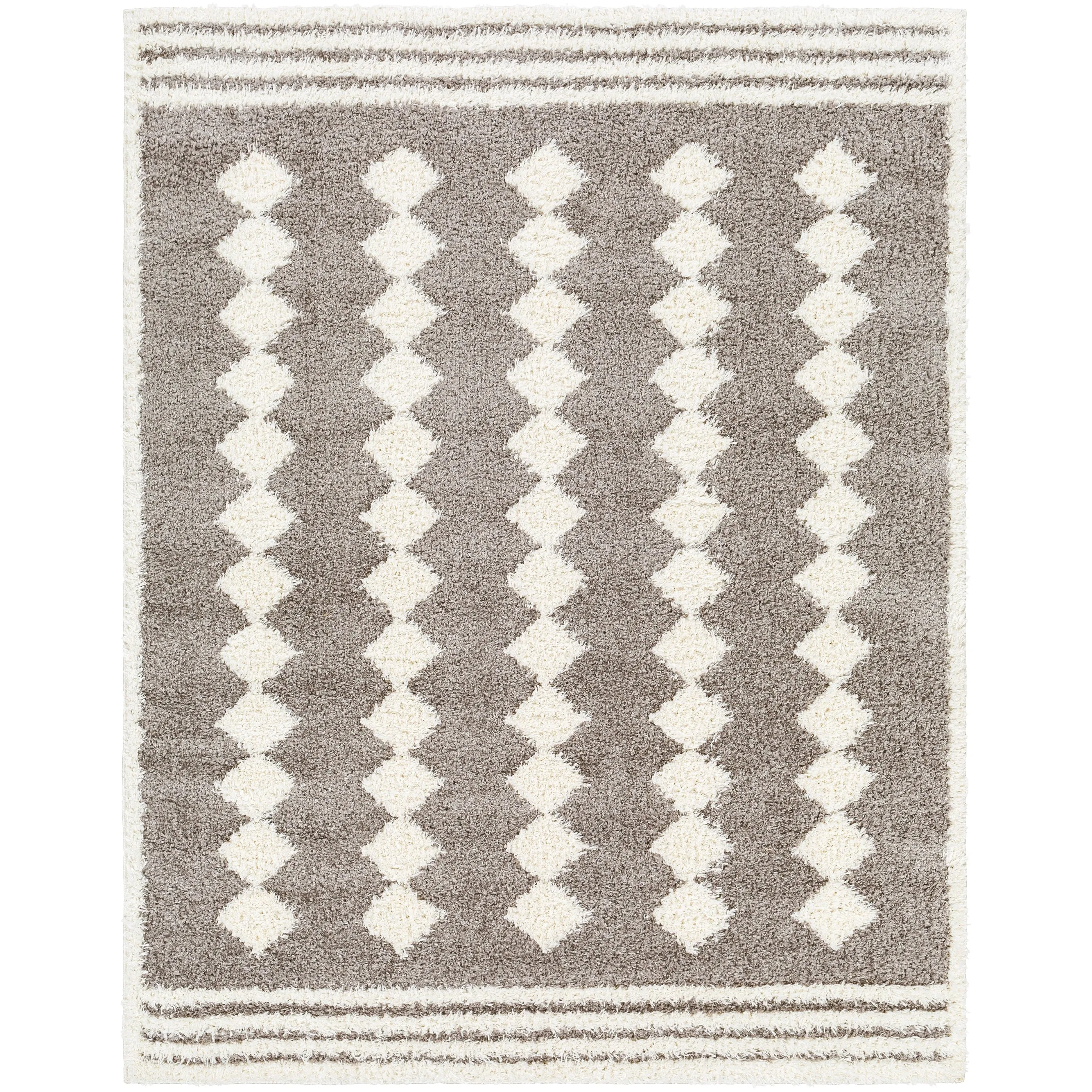 Livabliss Rodos Modern Diamond Plush Area Rug