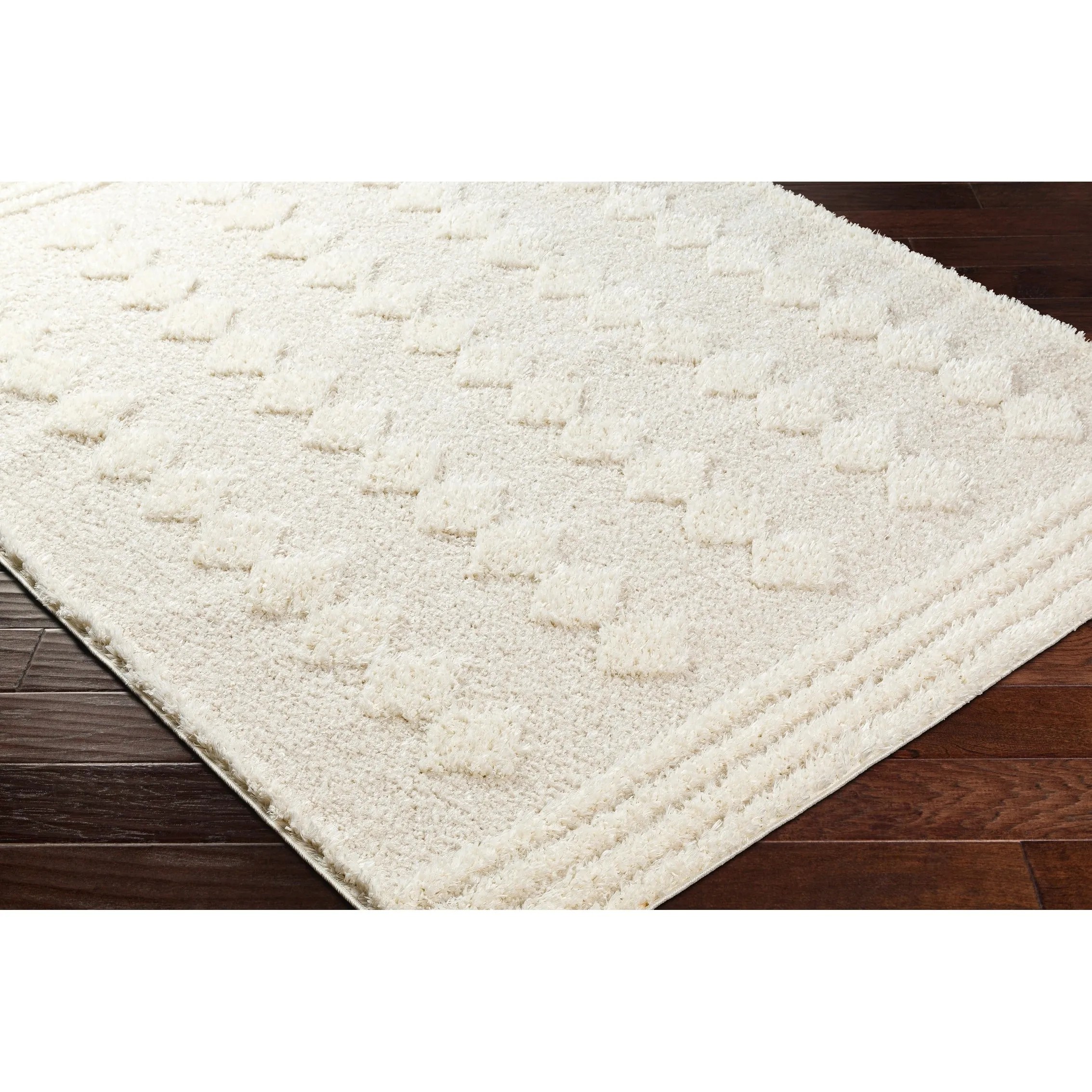 Livabliss Rodos Modern Diamond Plush Area Rug