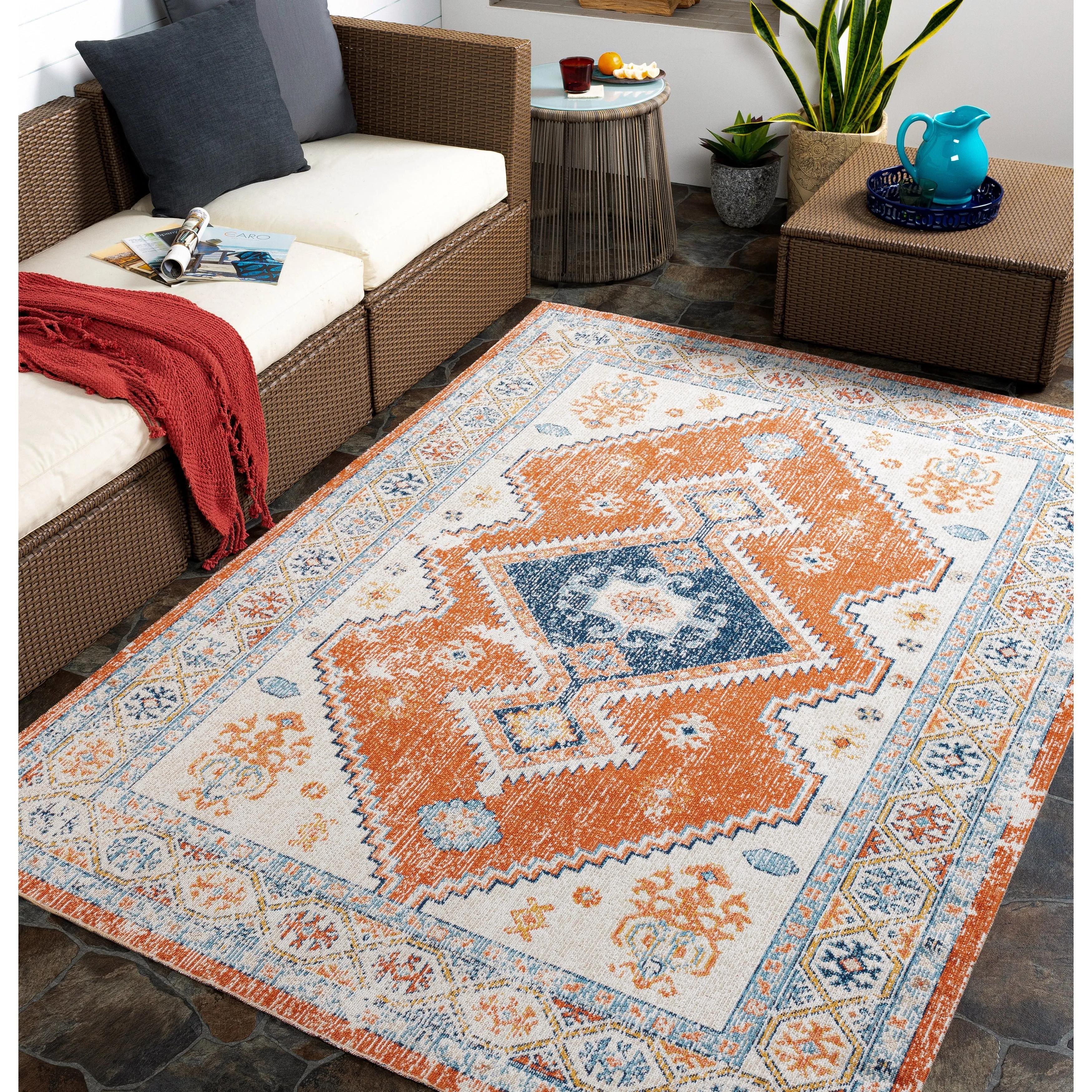 Livabliss Roset Indoor/ Outdoor Southwestern Area Rug