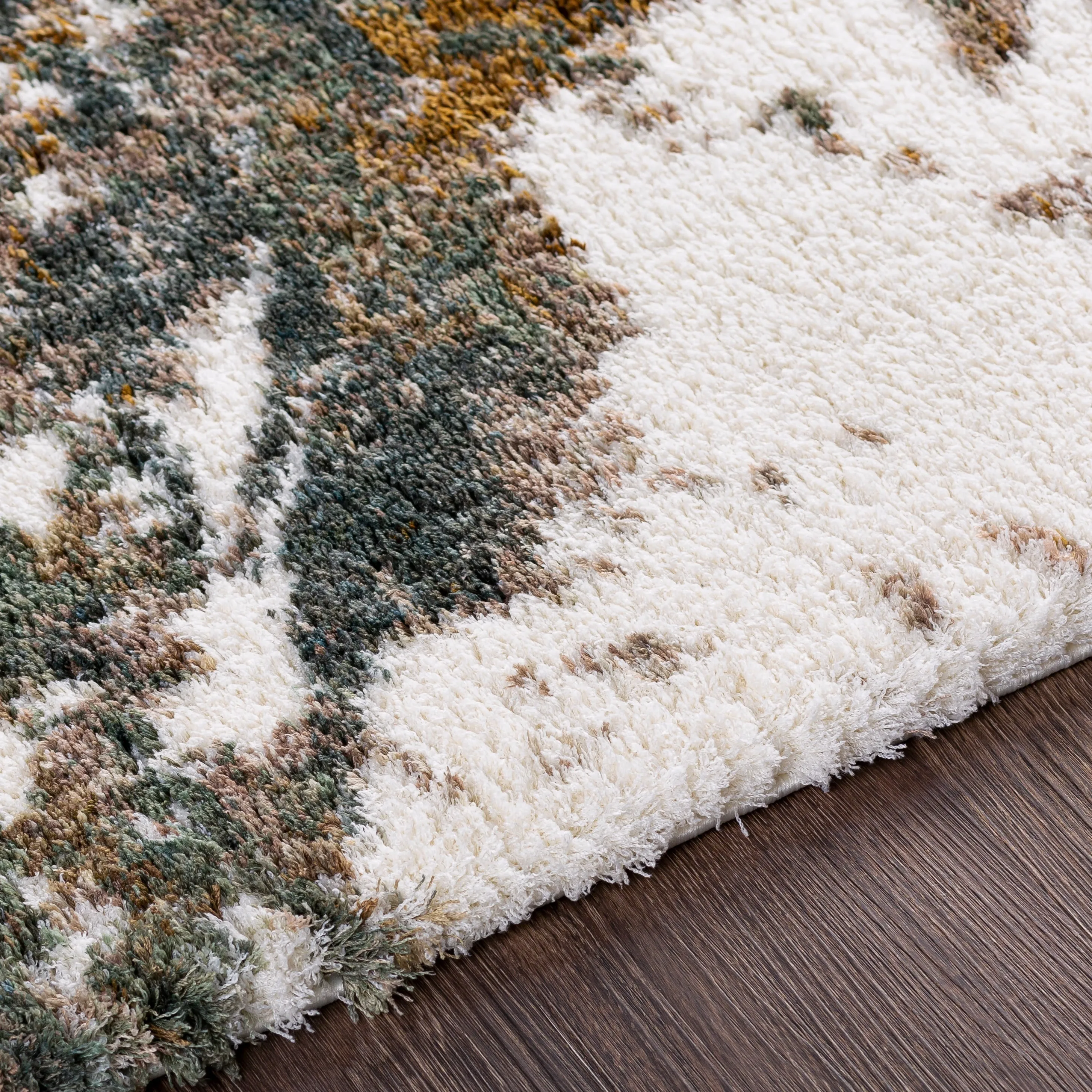 Livabliss Taryn Abstract Splatter Pattern Shag Area Rug