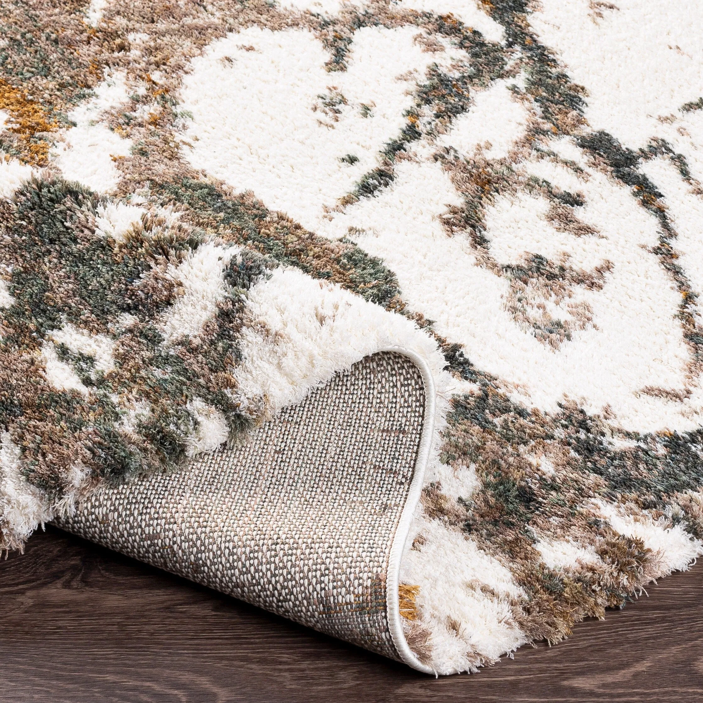 Livabliss Taryn Abstract Splatter Pattern Shag Area Rug