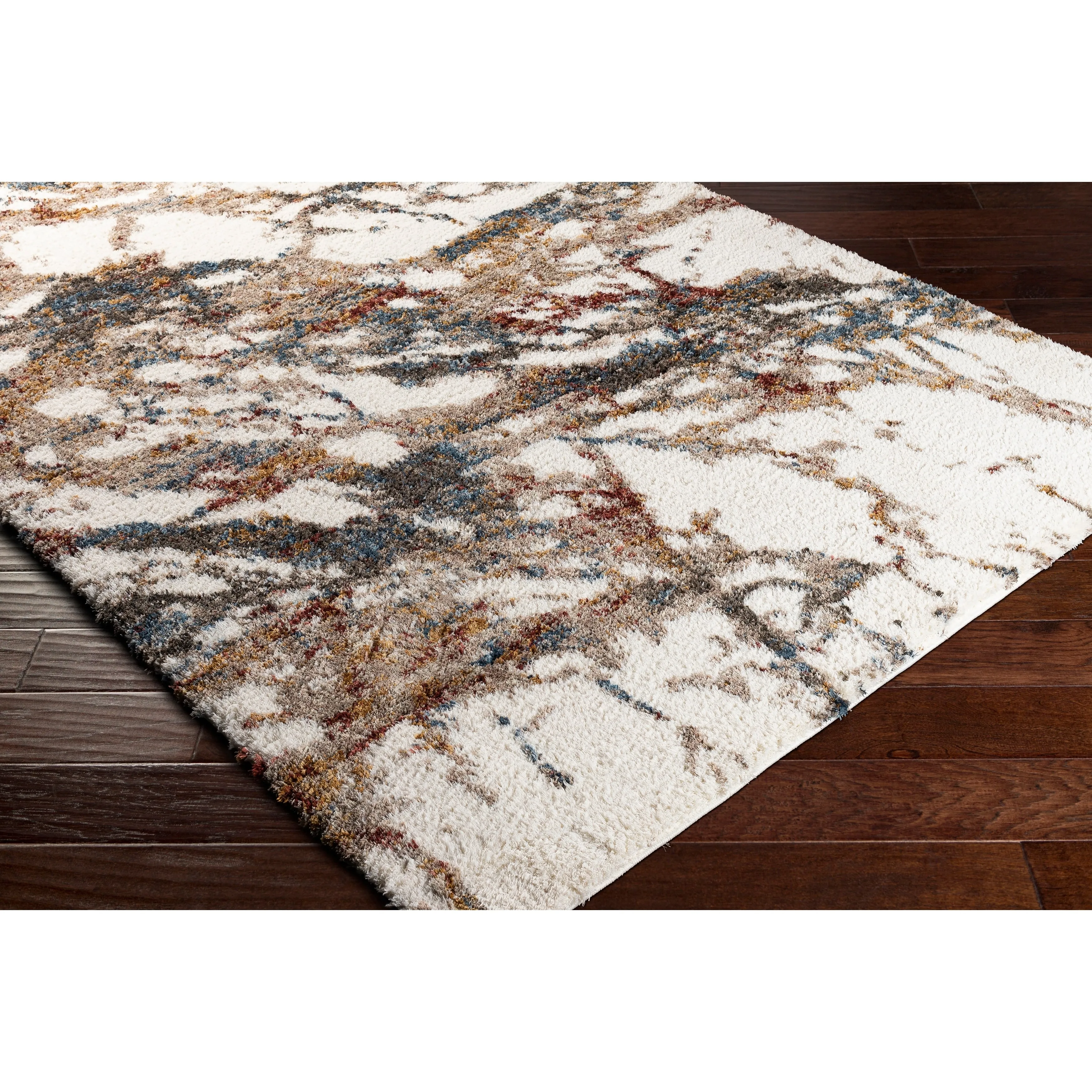 Livabliss Taryn Abstract Splatter Pattern Shag Area Rug