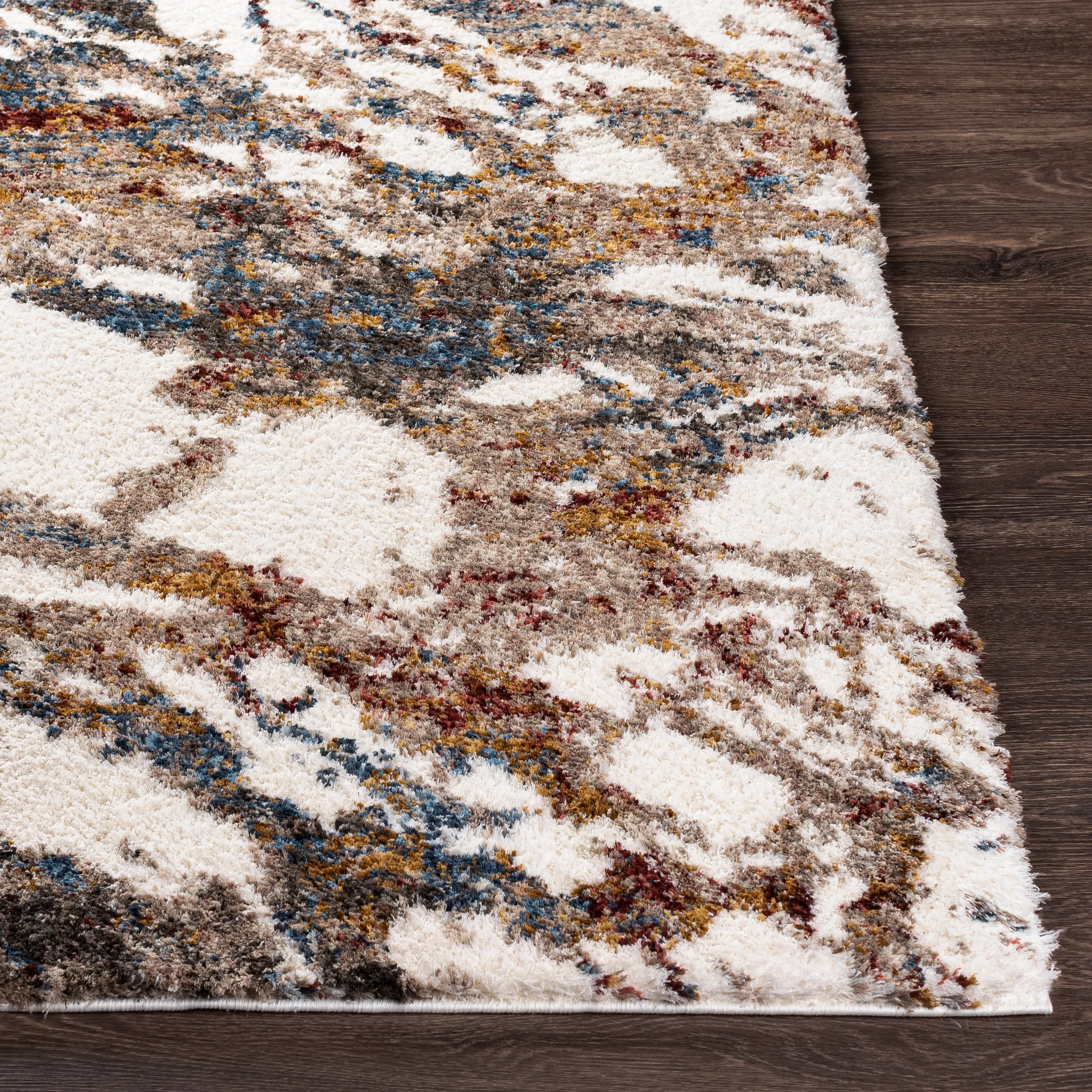 Livabliss Taryn Abstract Splatter Pattern Shag Area Rug