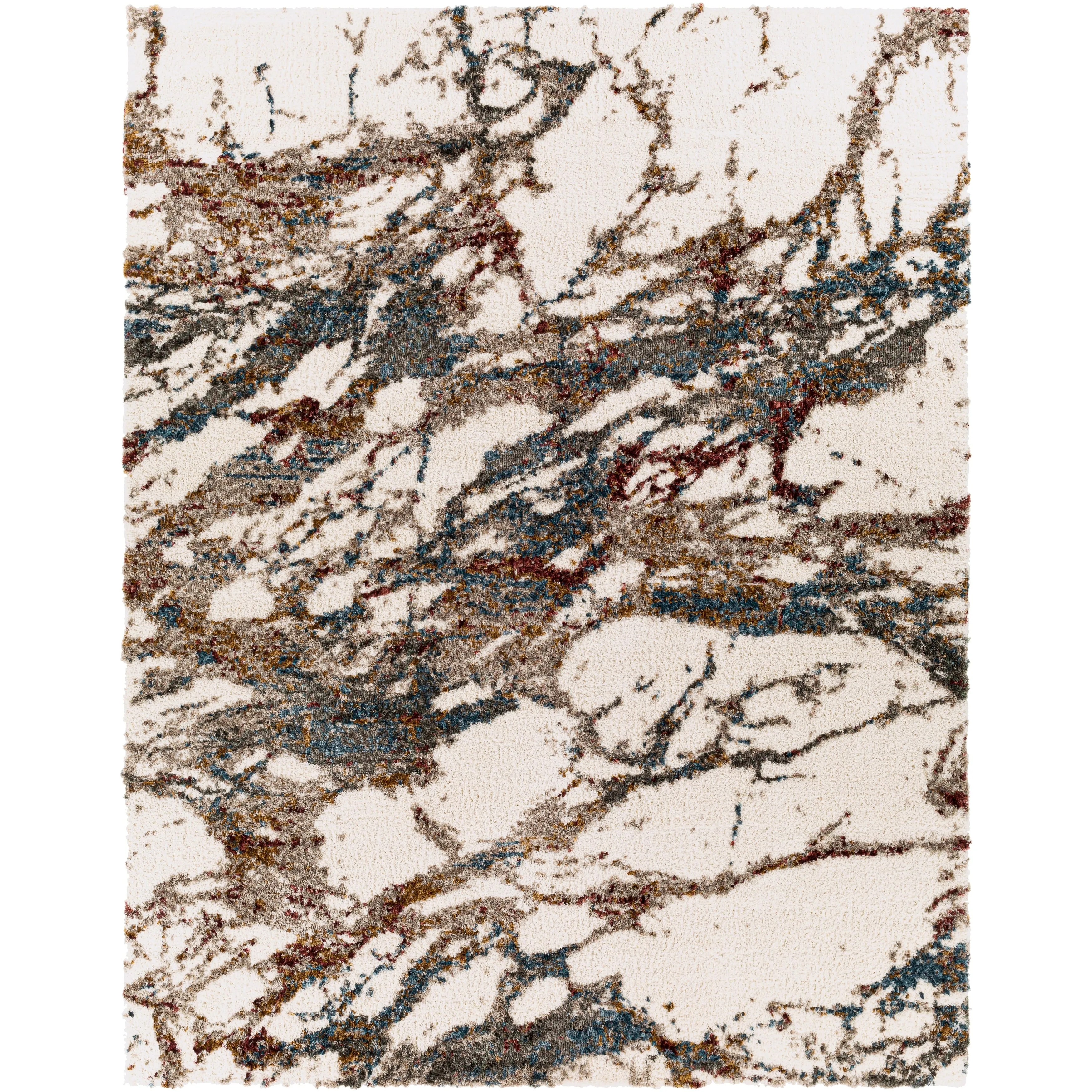 Livabliss Taryn Abstract Splatter Pattern Shag Area Rug