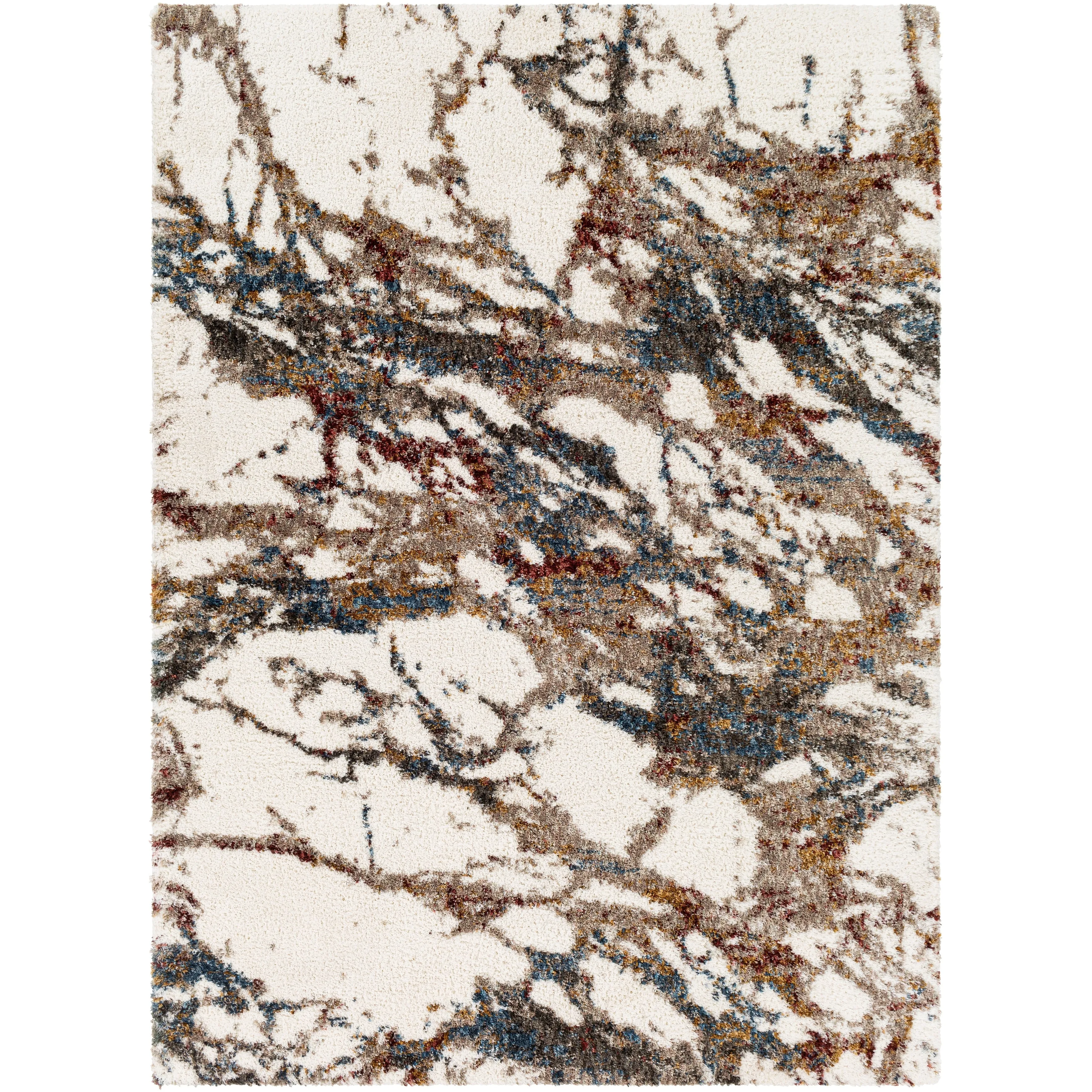 Livabliss Taryn Abstract Splatter Pattern Shag Area Rug