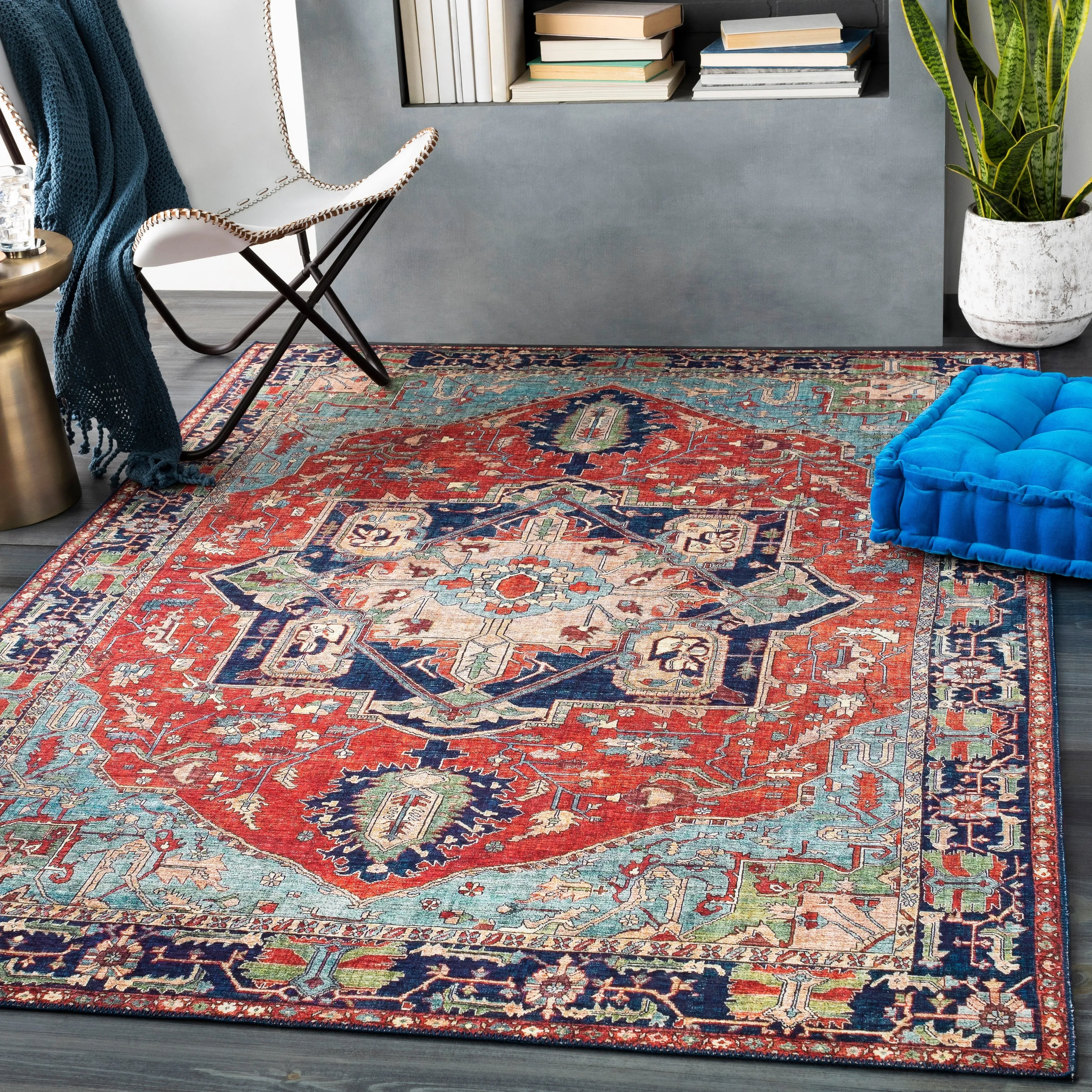 Livabliss Tiersen Vintage Persian Medallion Area Rug